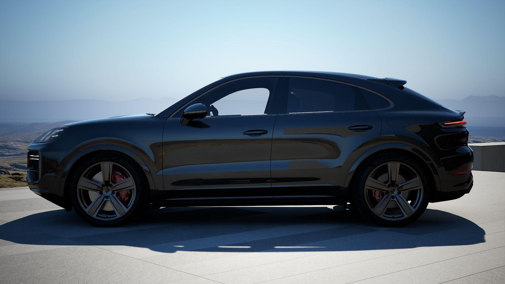 Cayenne Turbo E-Hybrid Coupé Seitenansicht