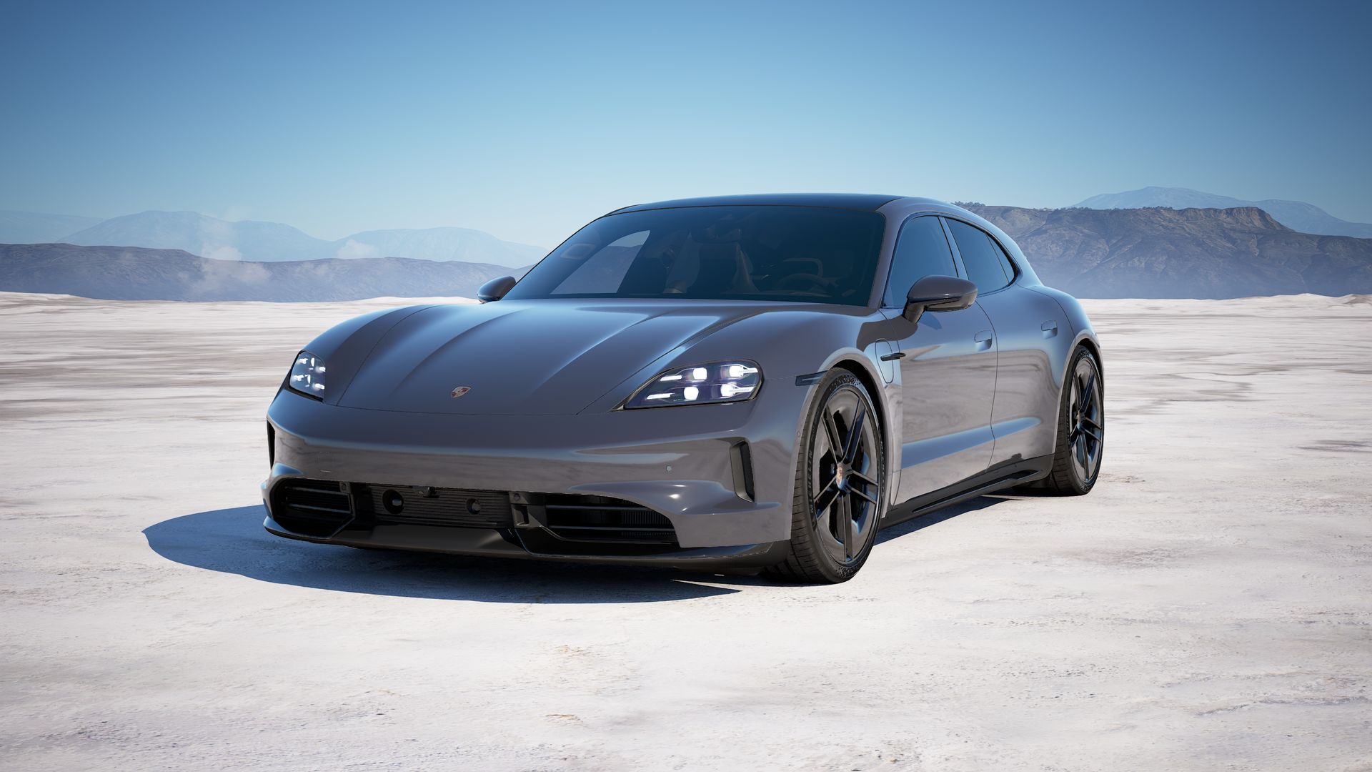 Vorderansicht des Taycan GTS Sport Turismo