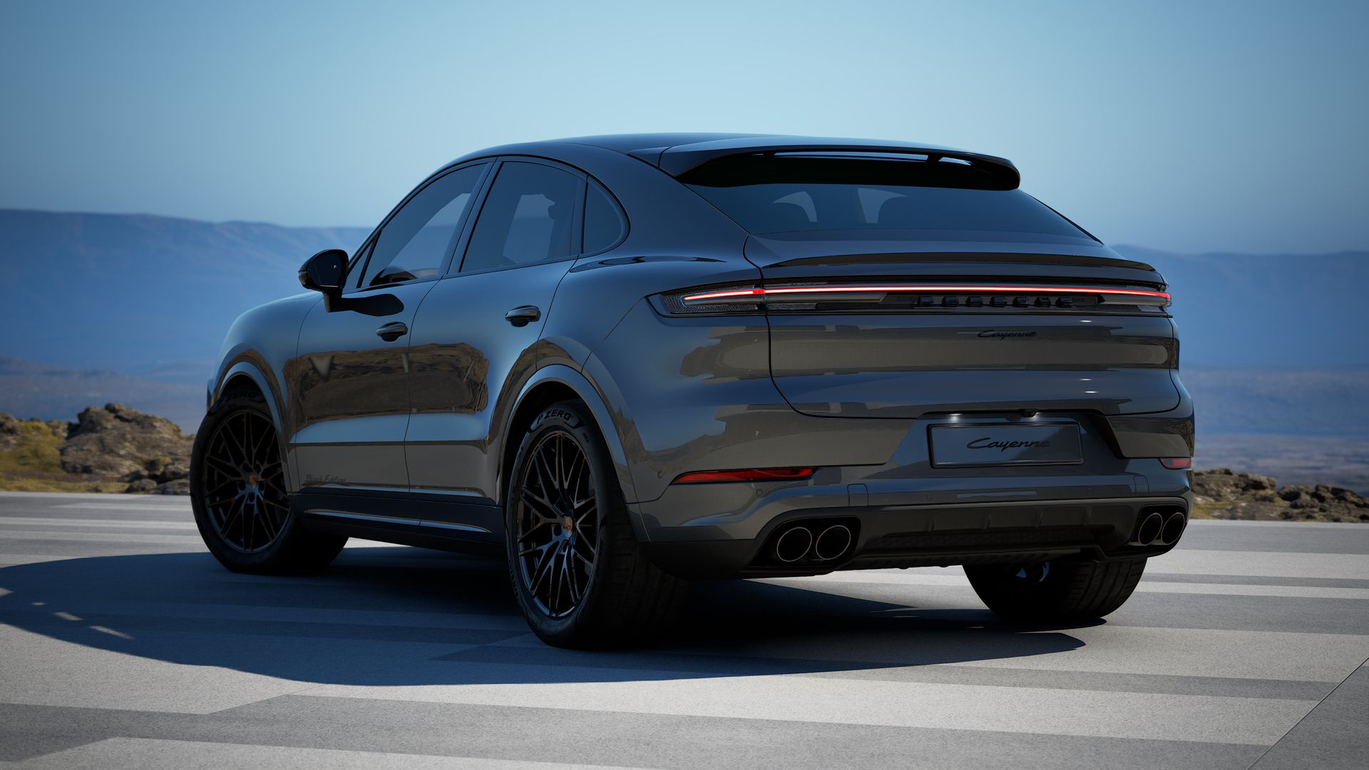 Cayenne Coupé Black Edition back view