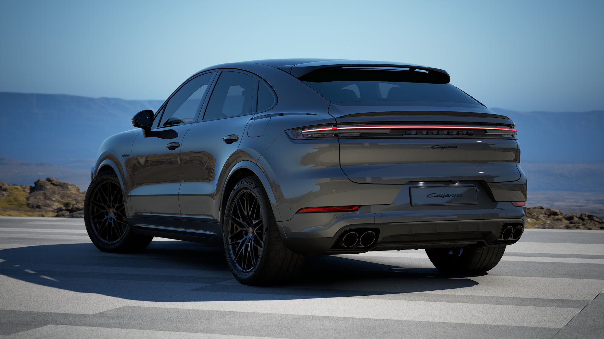 Cayenne E-Hybrid Coupé Black Edition back view