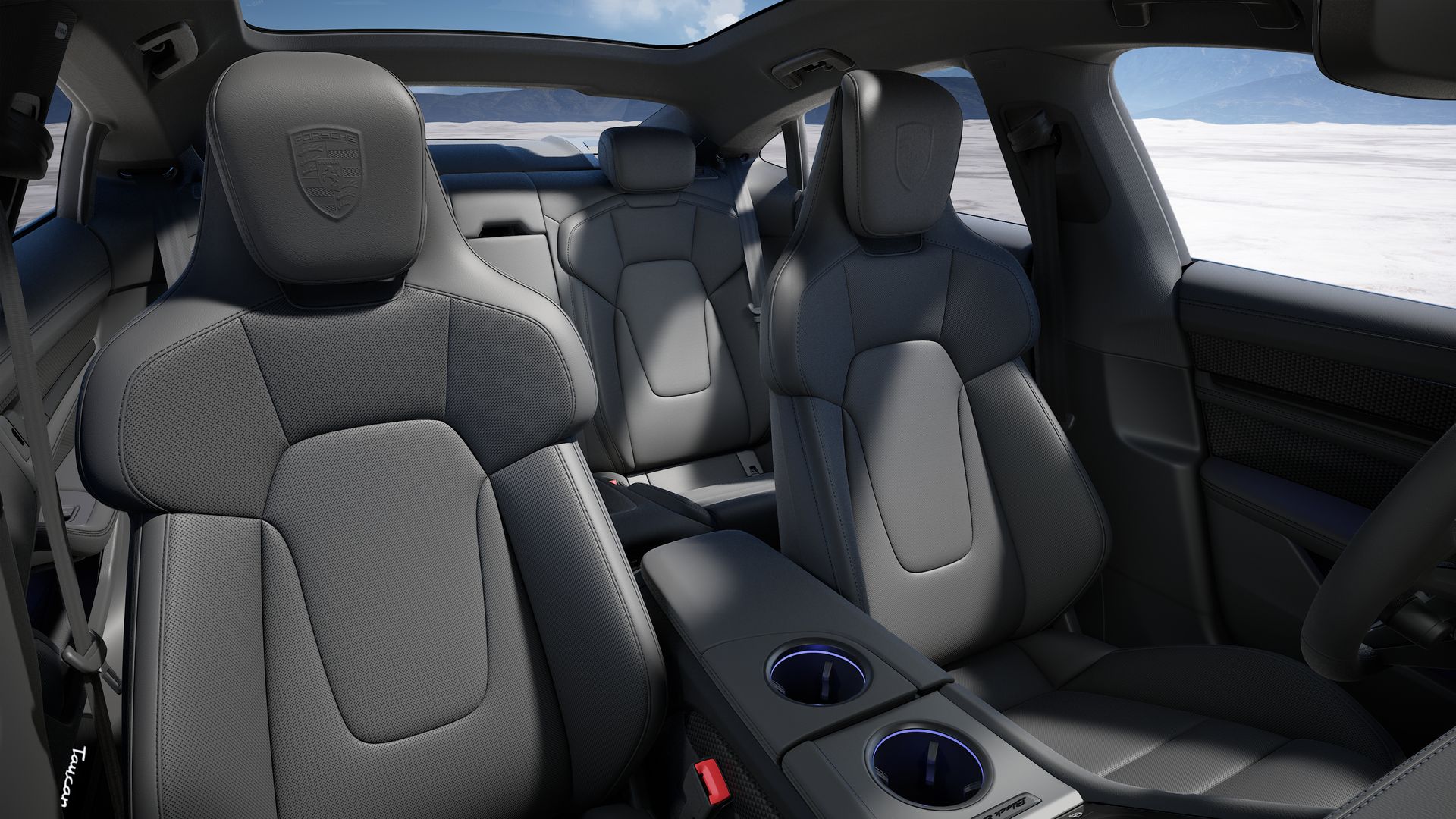 Taycan Black Edition interior view