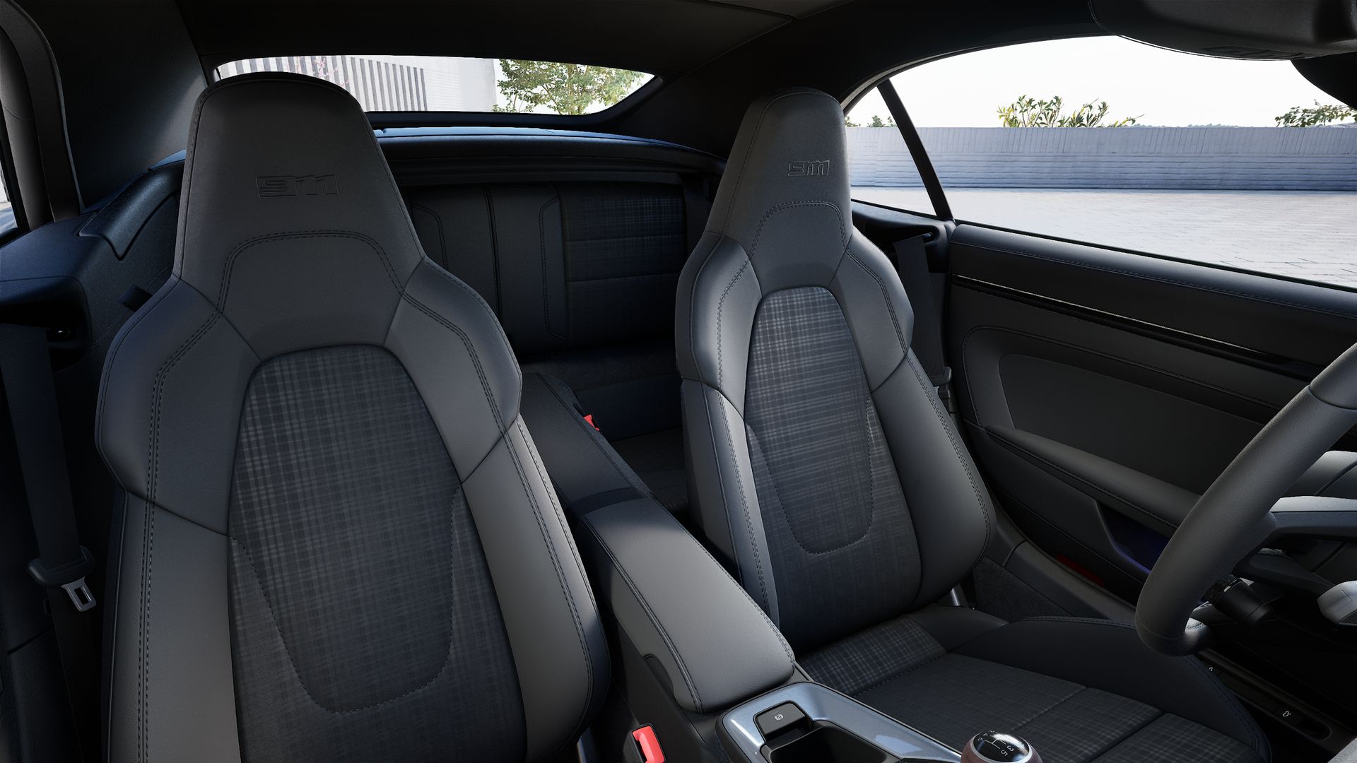 Vista interior do 911 Carrera T Cabriolet (2026) 