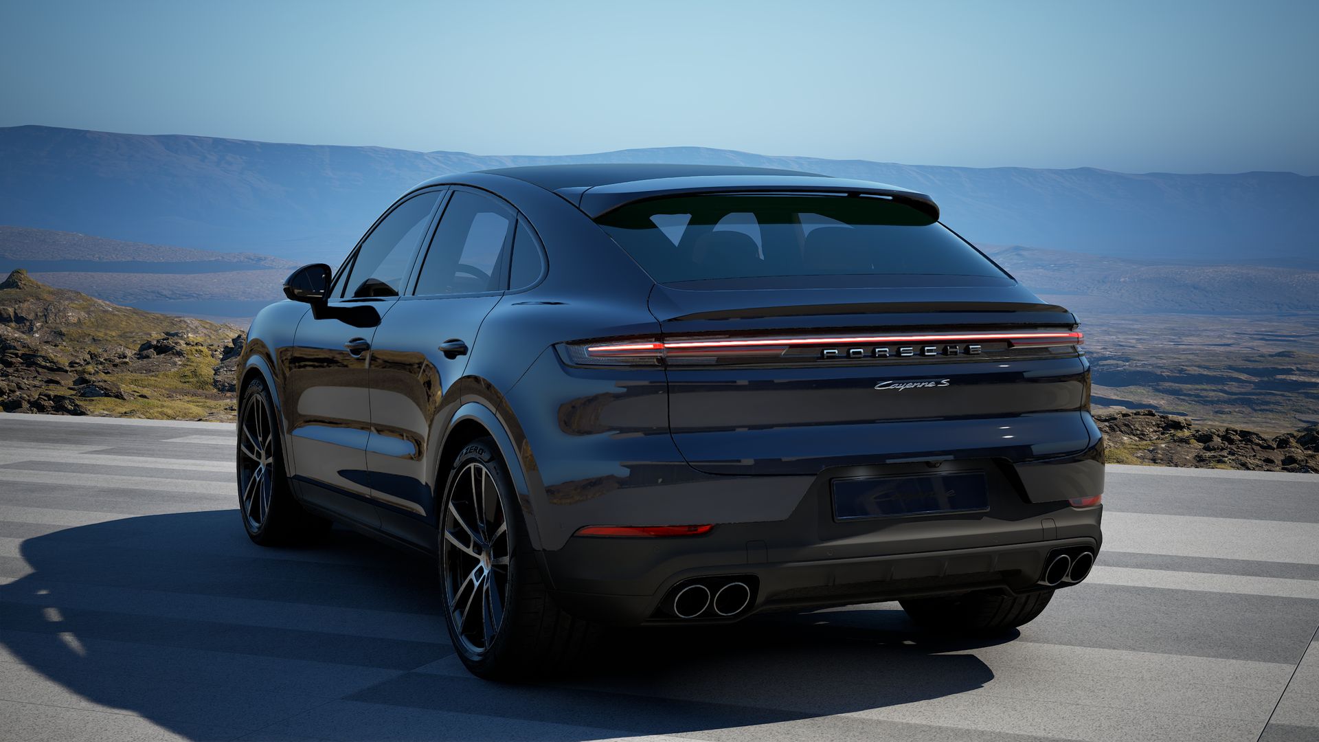Vista traseira do Cayenne S Coupé (2026) 