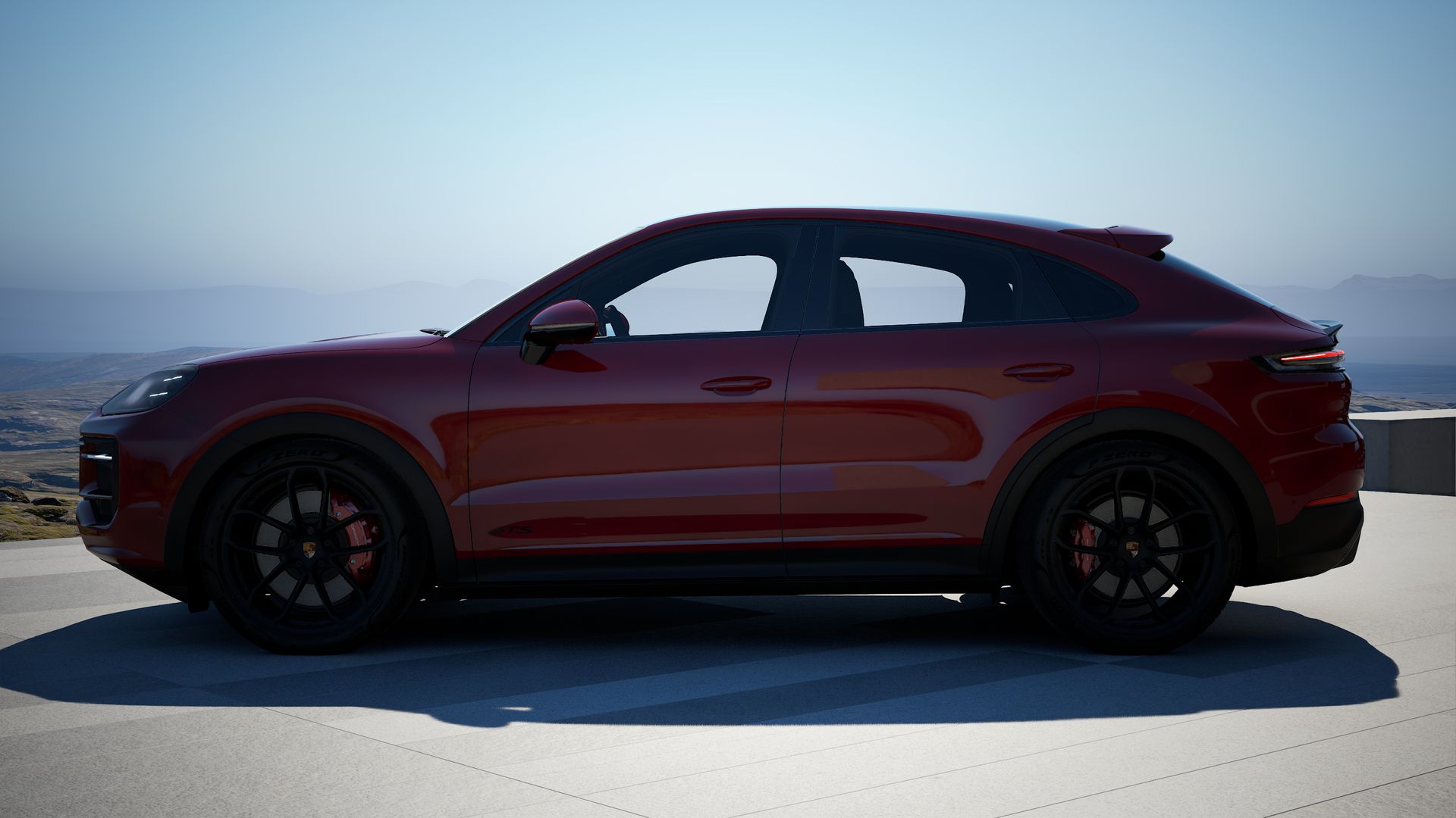 Vista lateral do Cayenne GTS Coupé (2026) 