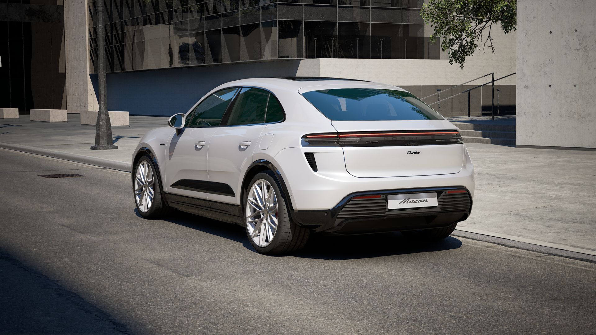 Vista traseira do Macan Turbo (2025) 