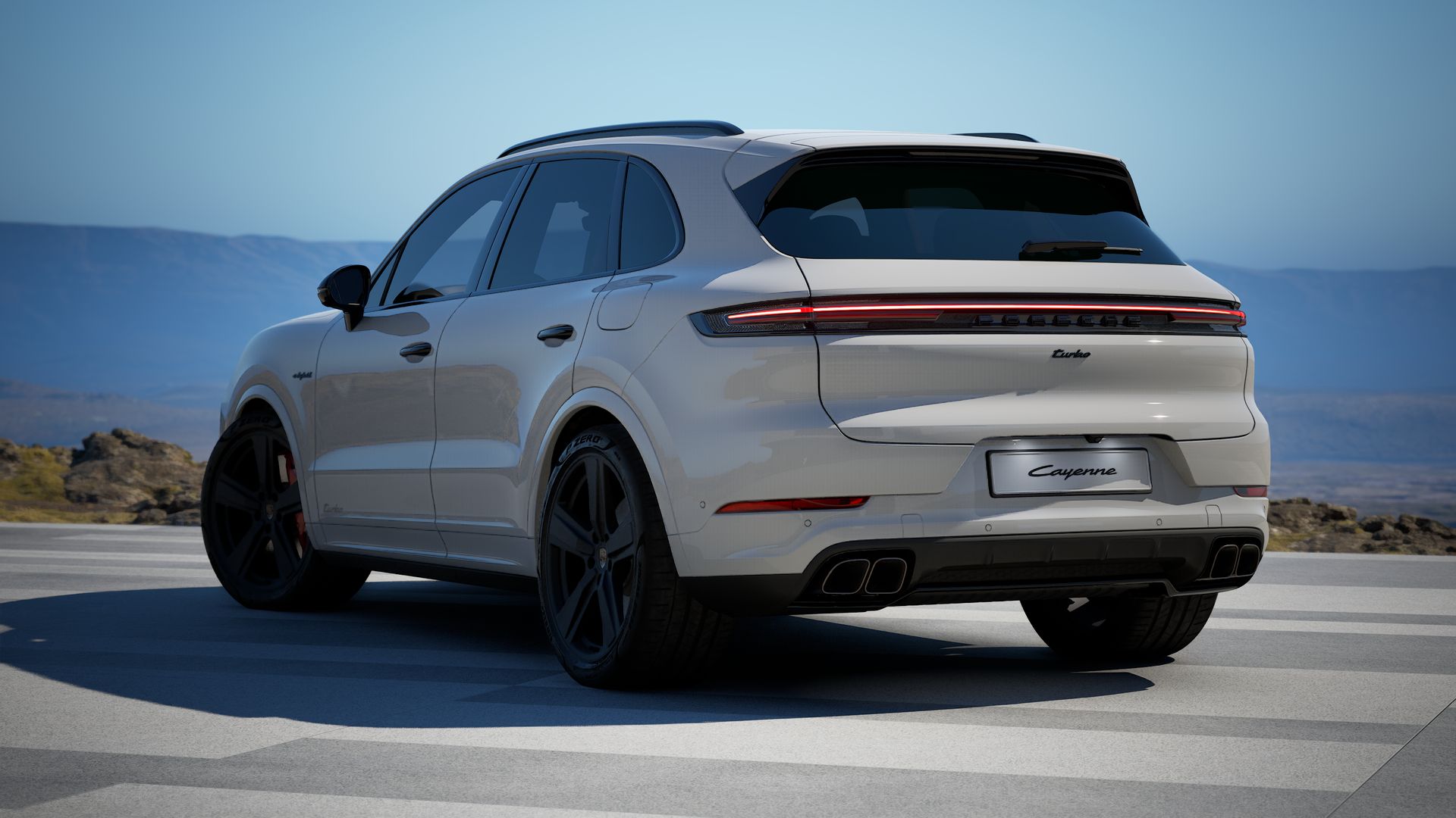 Cayenne Turbo E-Hybrid back view