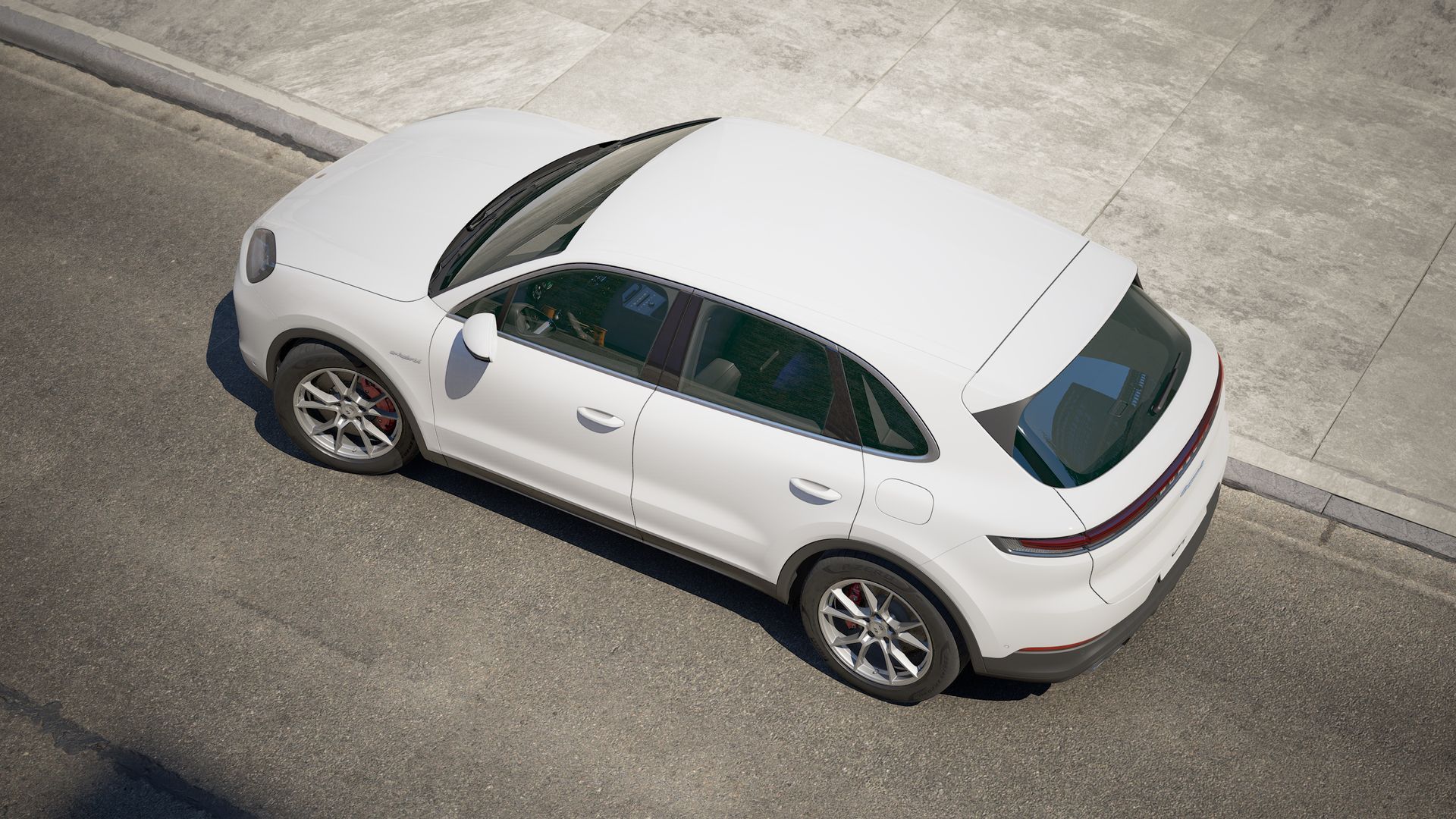 Außenansicht von Cayenne S E-Hybrid von oben gesehen