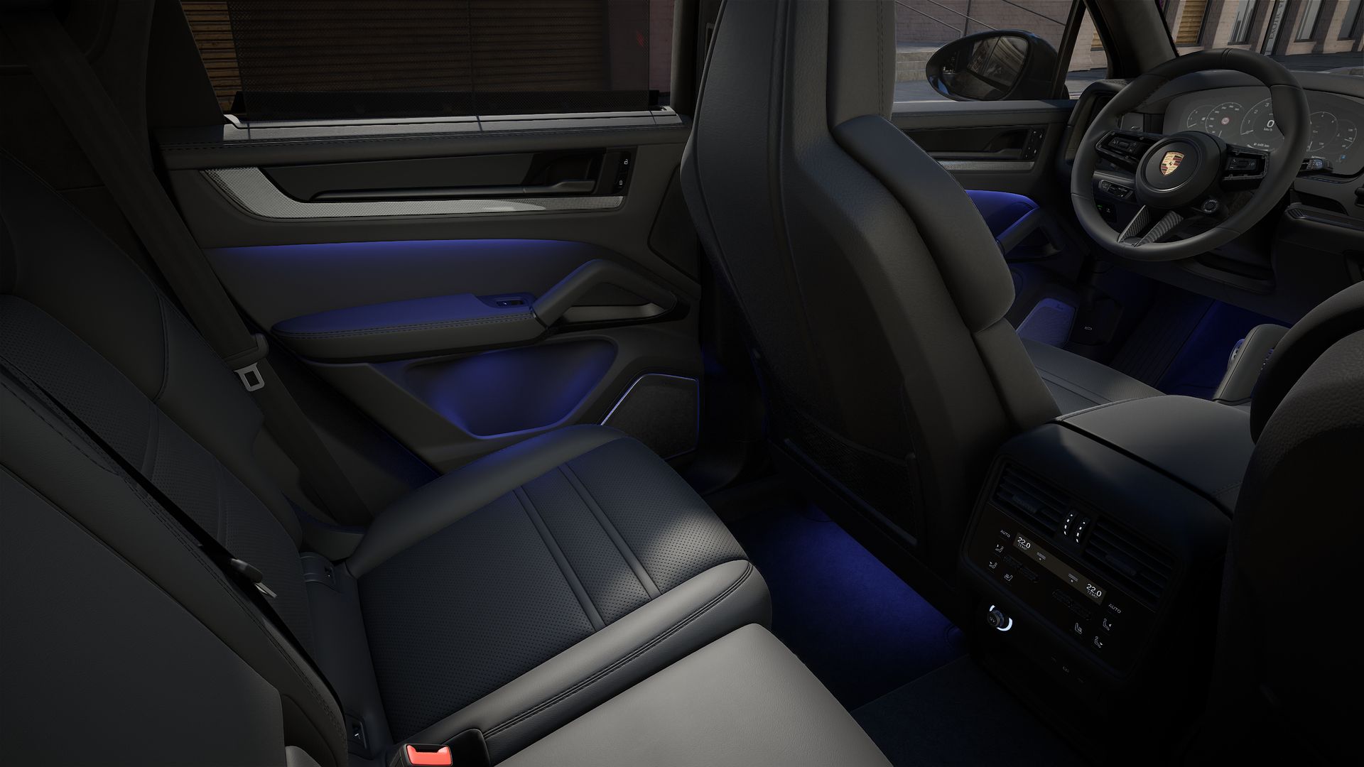 Innenansicht mit den Rücksitzen von Cayenne GTS