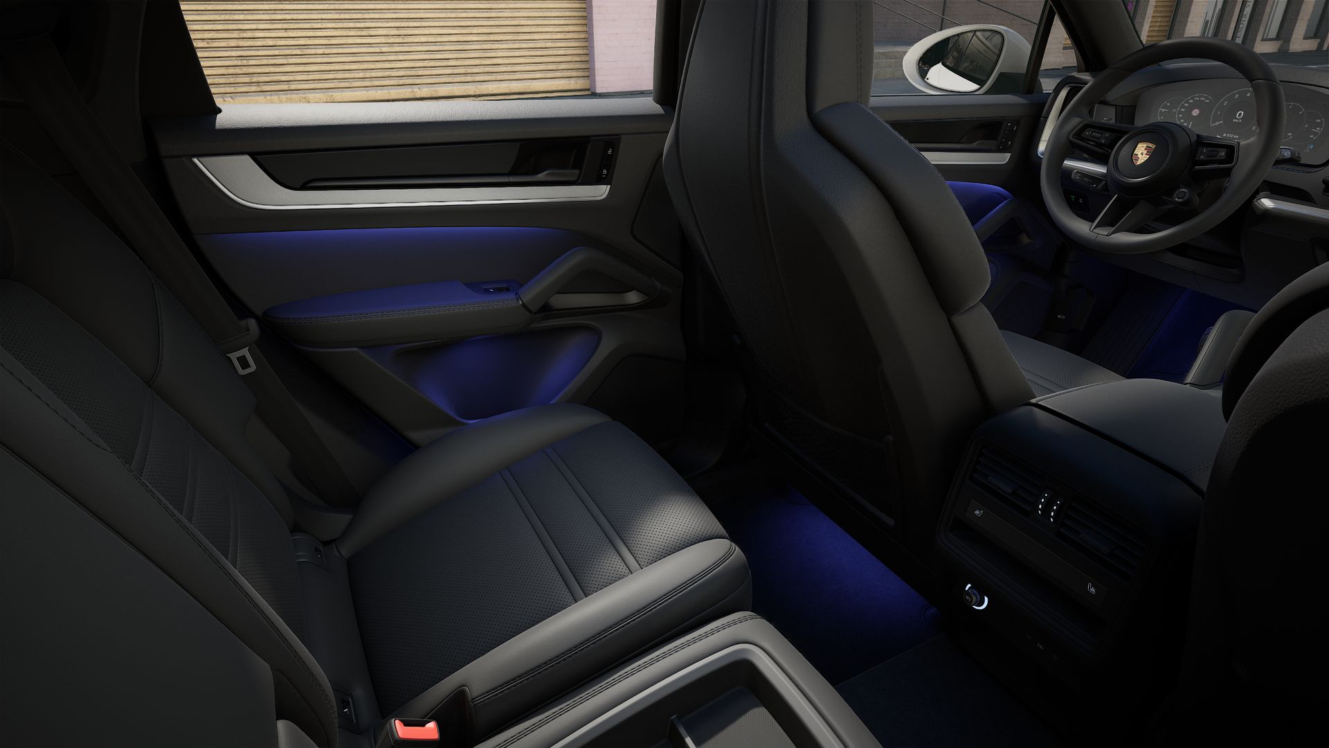 Innenansicht mit den Rücksitzen von Cayenne Coupé