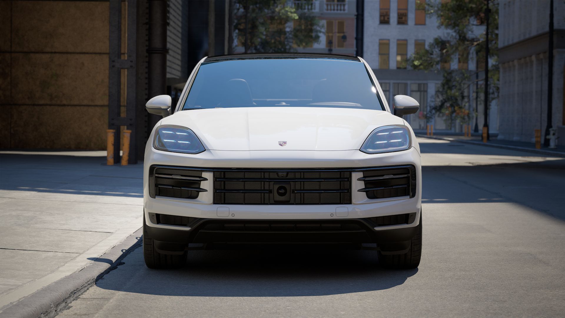 Außenansicht von Cayenne S Coupé mit Blick auf die Vorderseite des Fahrzeugs