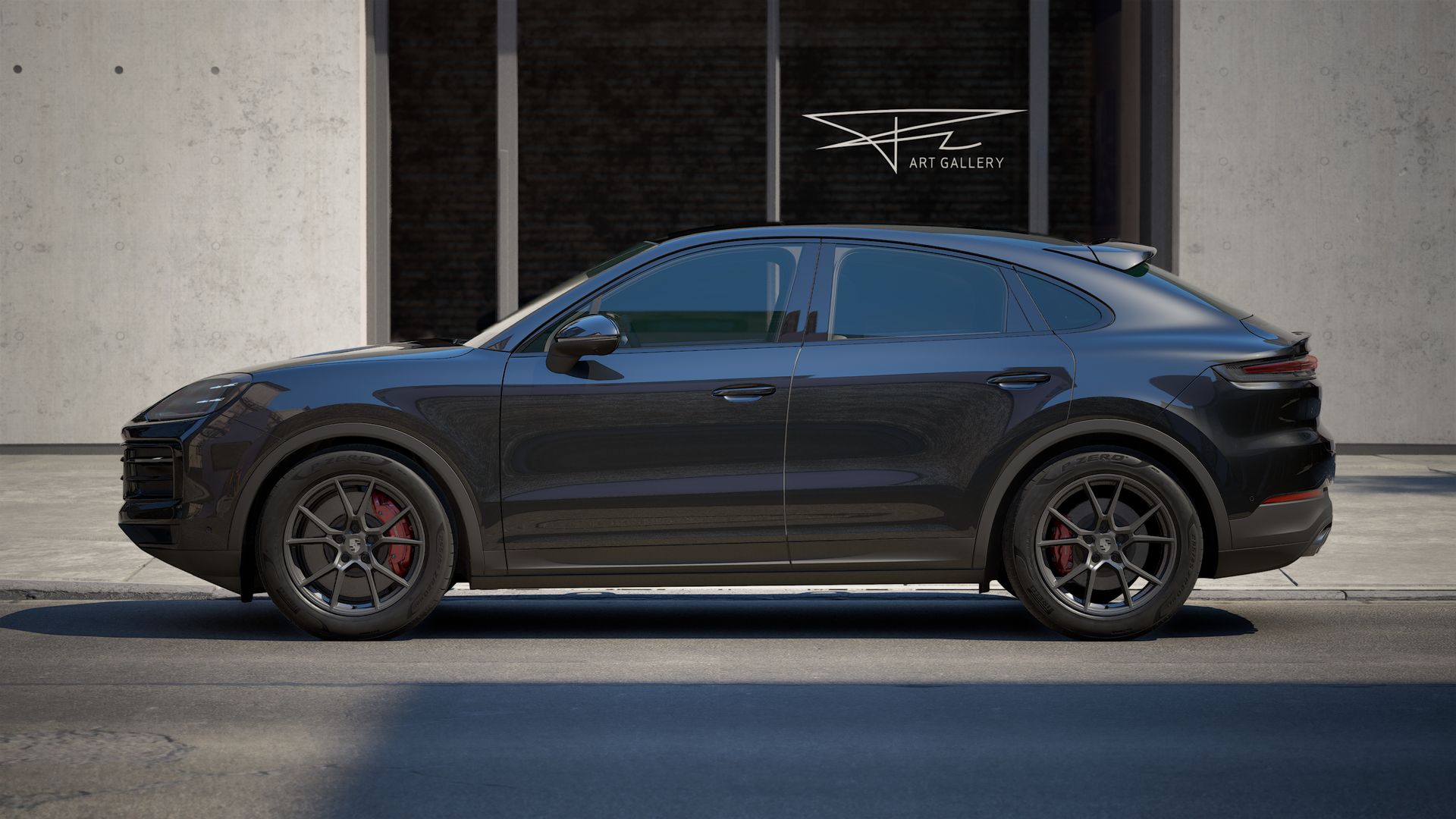 Die Außenansicht von Cayenne S Coupé zeigt die linke Seite des Fahrzeugs