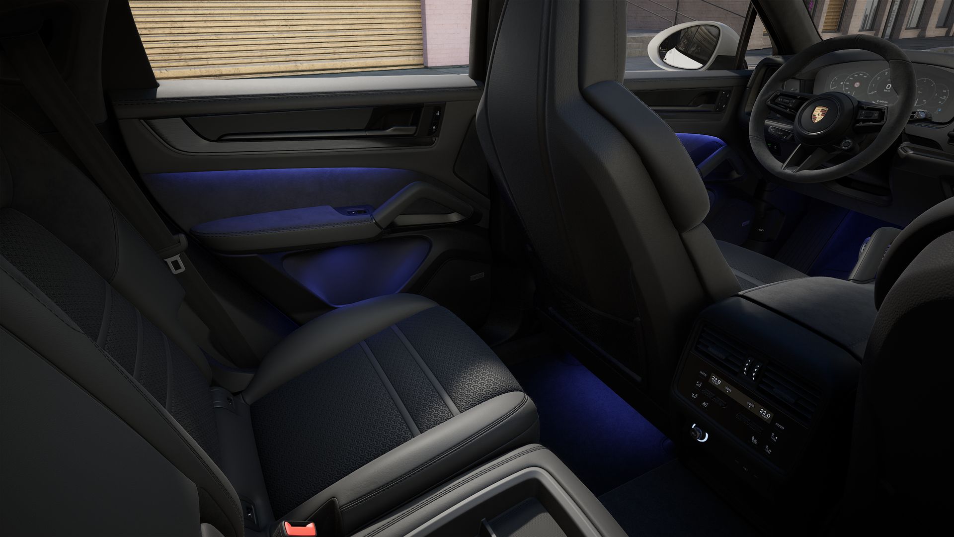 Innenansicht mit den Rücksitzen von Cayenne GTS Coupé
