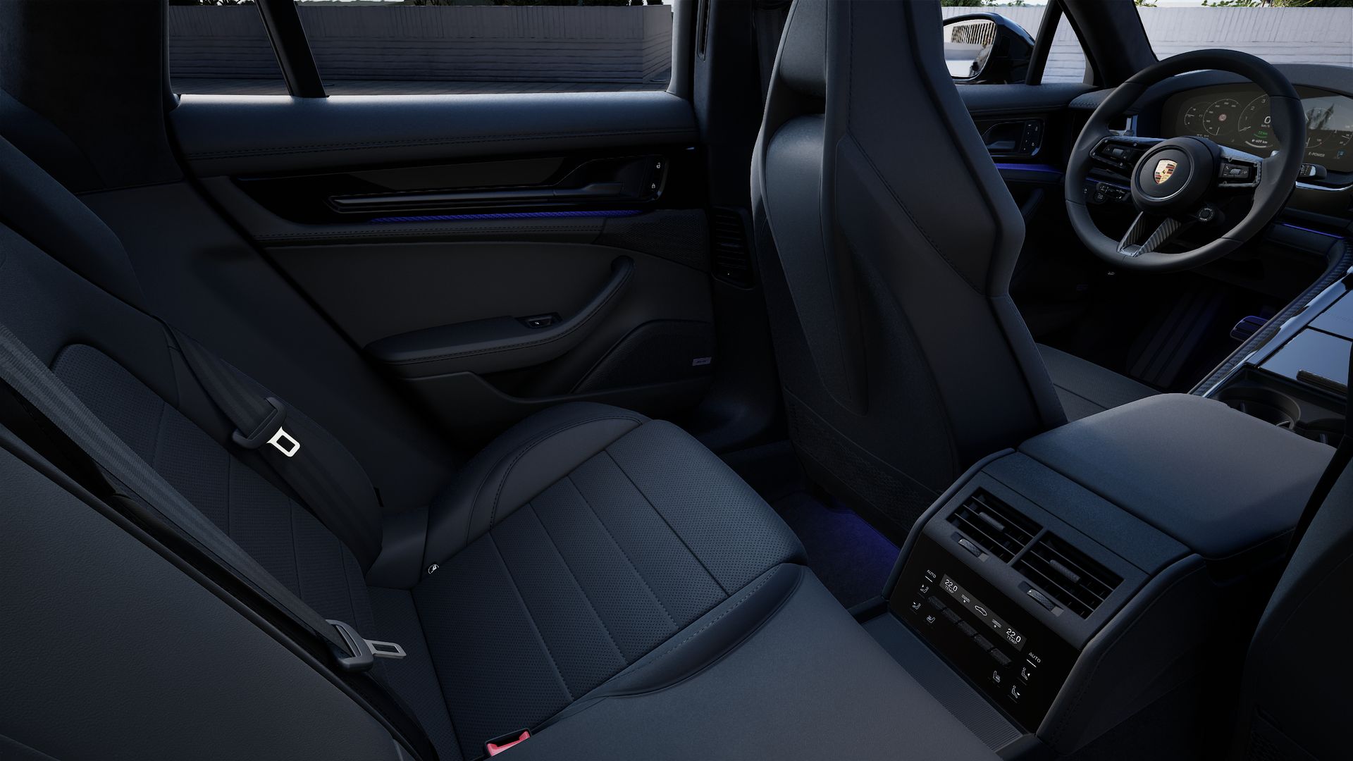 Innenansicht mit den Rücksitzen von Panamera 4 E-Hybrid
