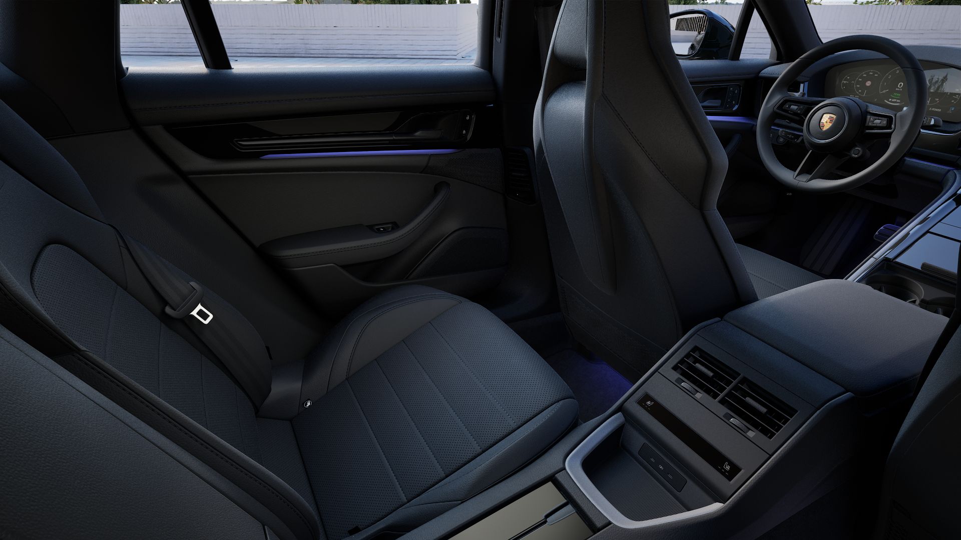 Innenansicht mit den Rücksitzen von Panamera 4 E-Hybrid