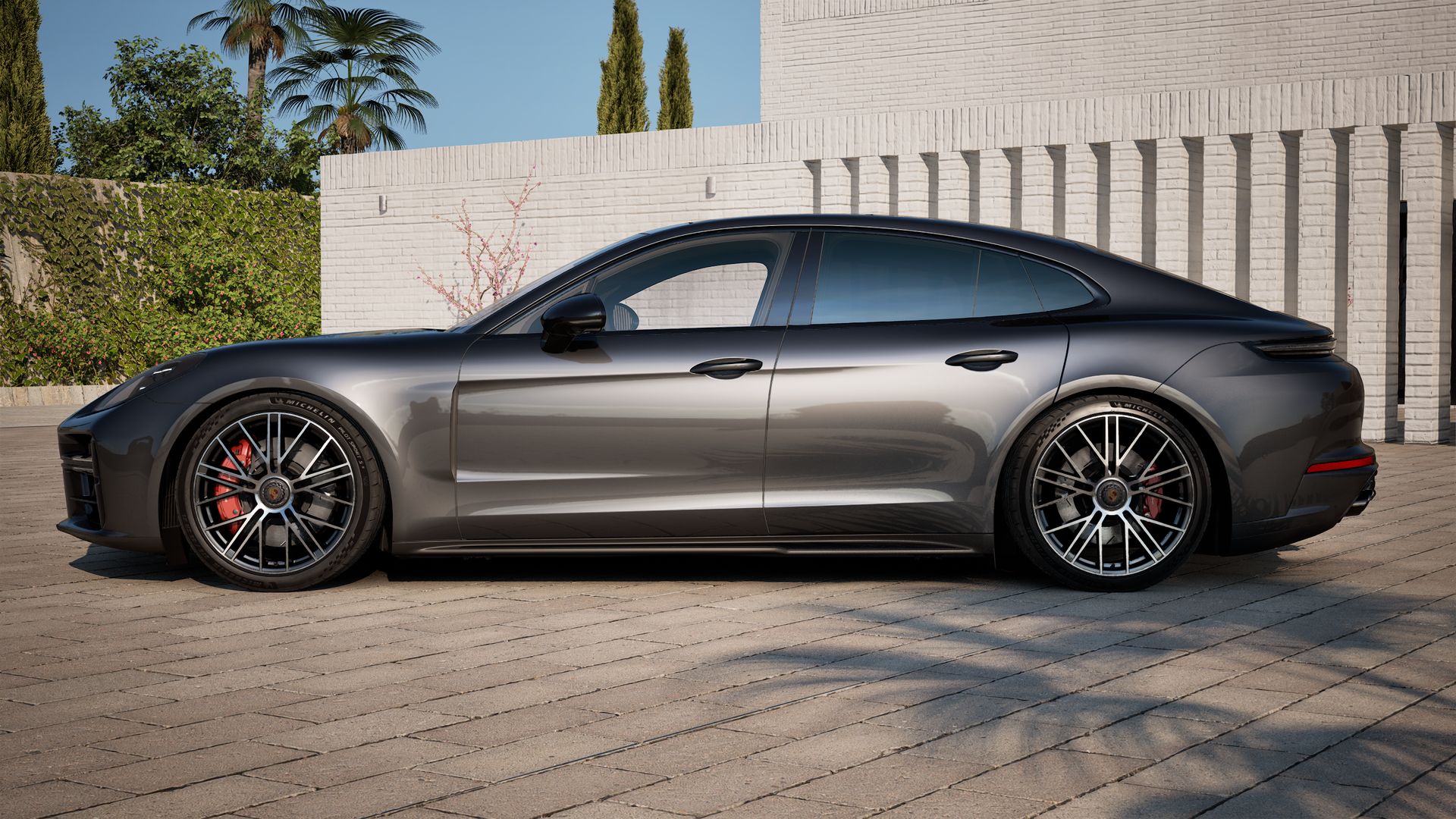 Die Außenansicht von Panamera GTS zeigt die linke Seite des Fahrzeugs