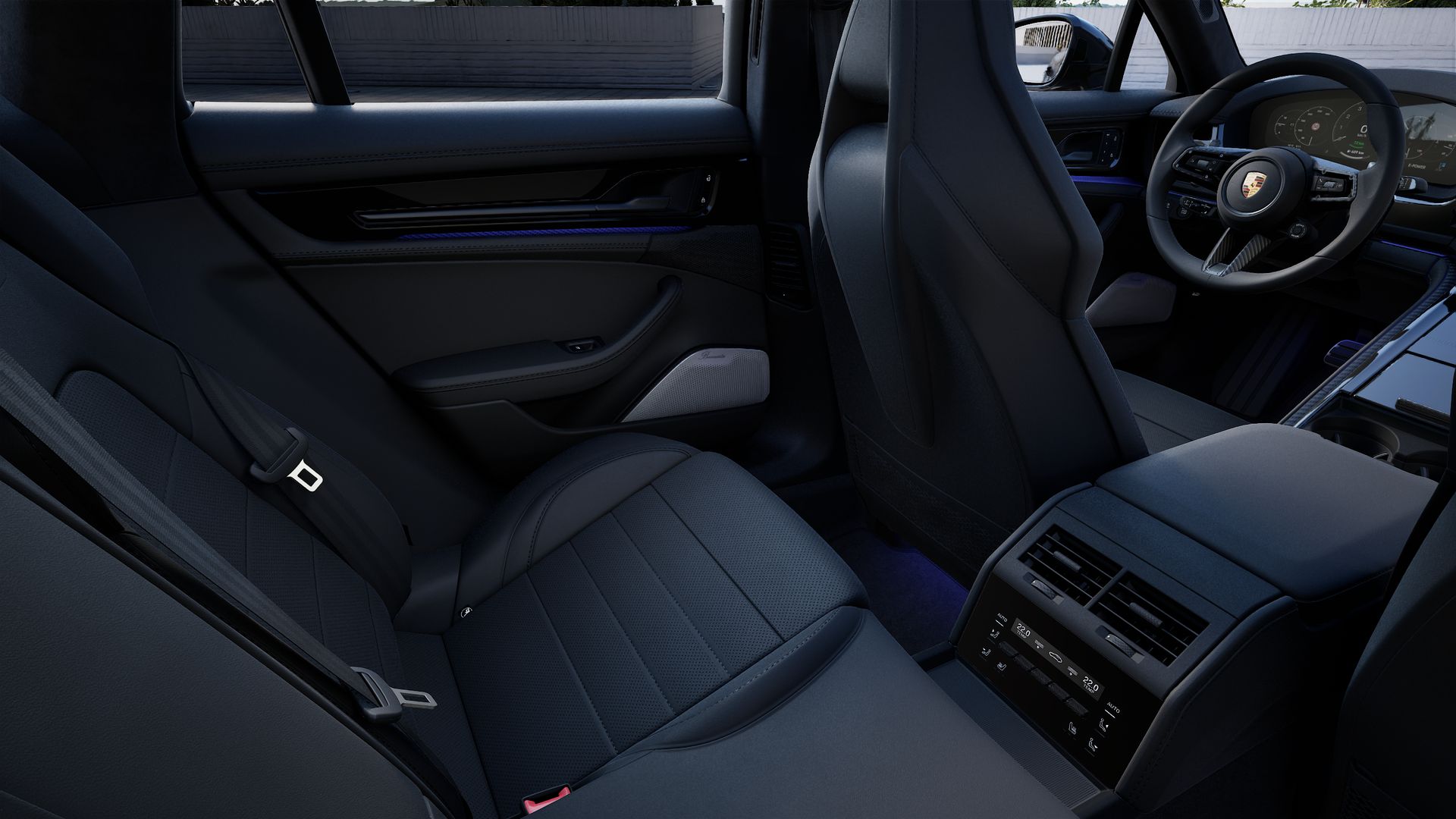 Innenansicht mit den Rücksitzen von Panamera 4S E-Hybrid