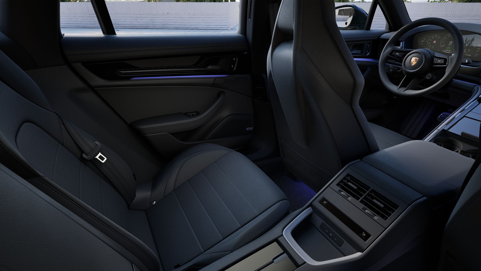 Innenansicht mit den Rücksitzen von Panamera 4S E-Hybrid