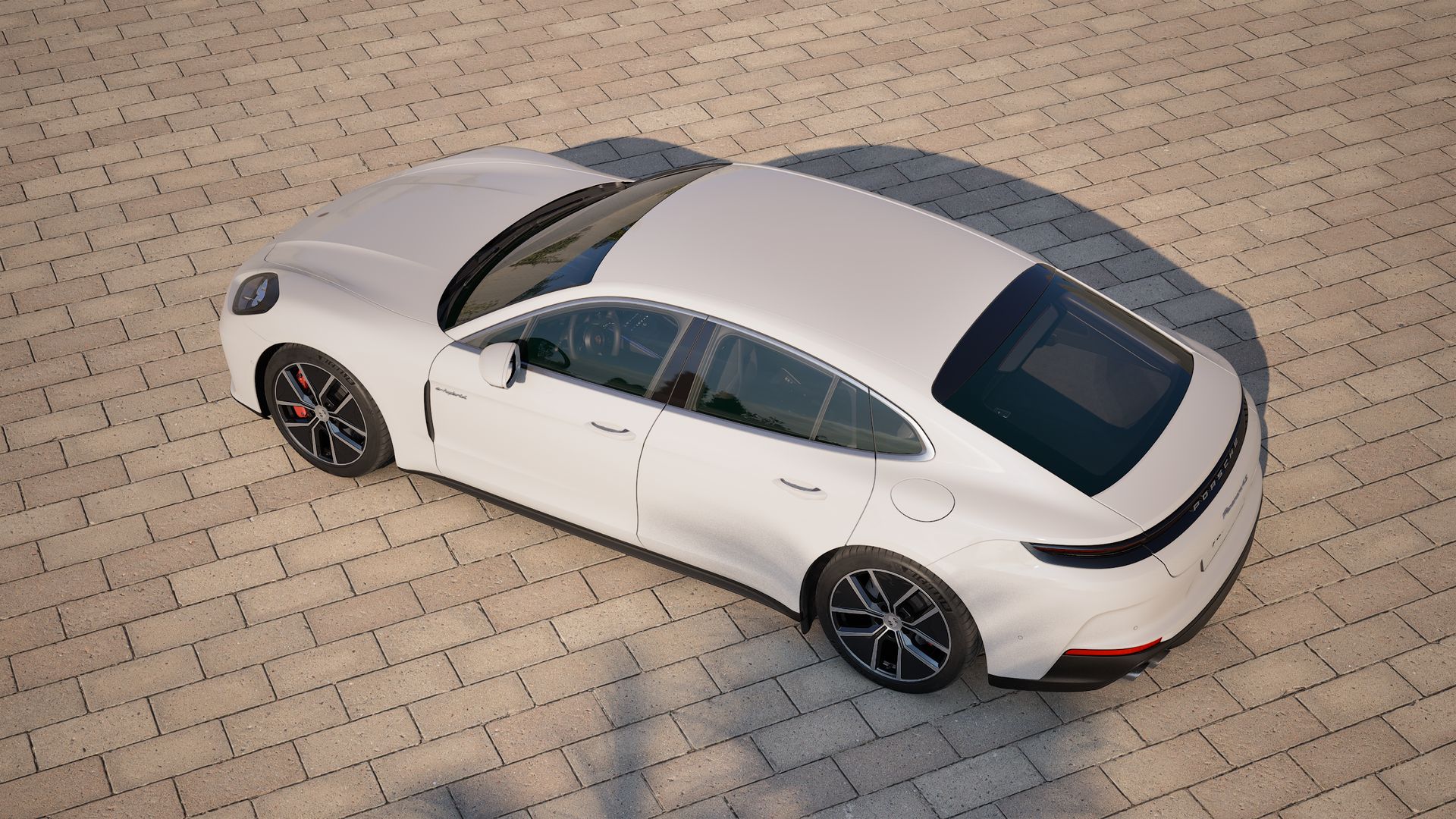 Außenansicht von Panamera 4S E-Hybrid von oben gesehen