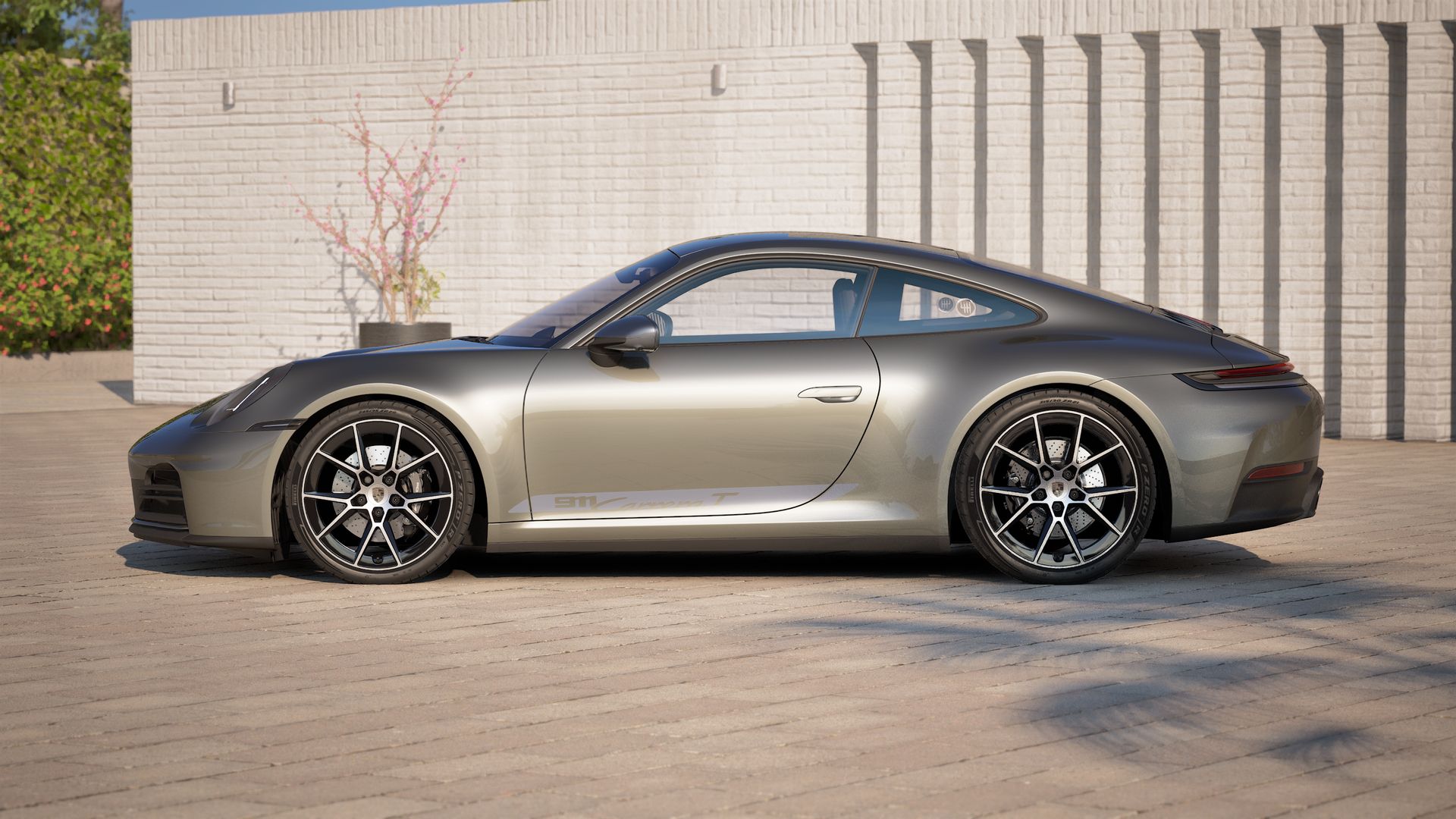 911 Carrera T 外观图，显示汽车左侧