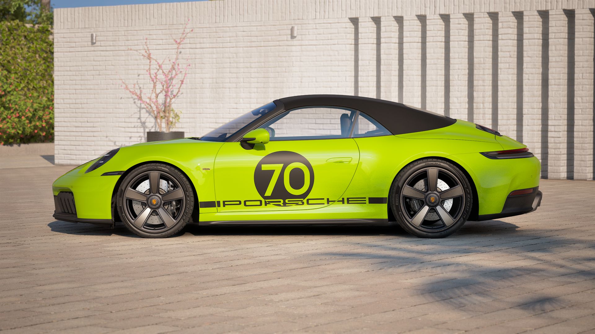911 Spirit 70 外观图，显示汽车左侧