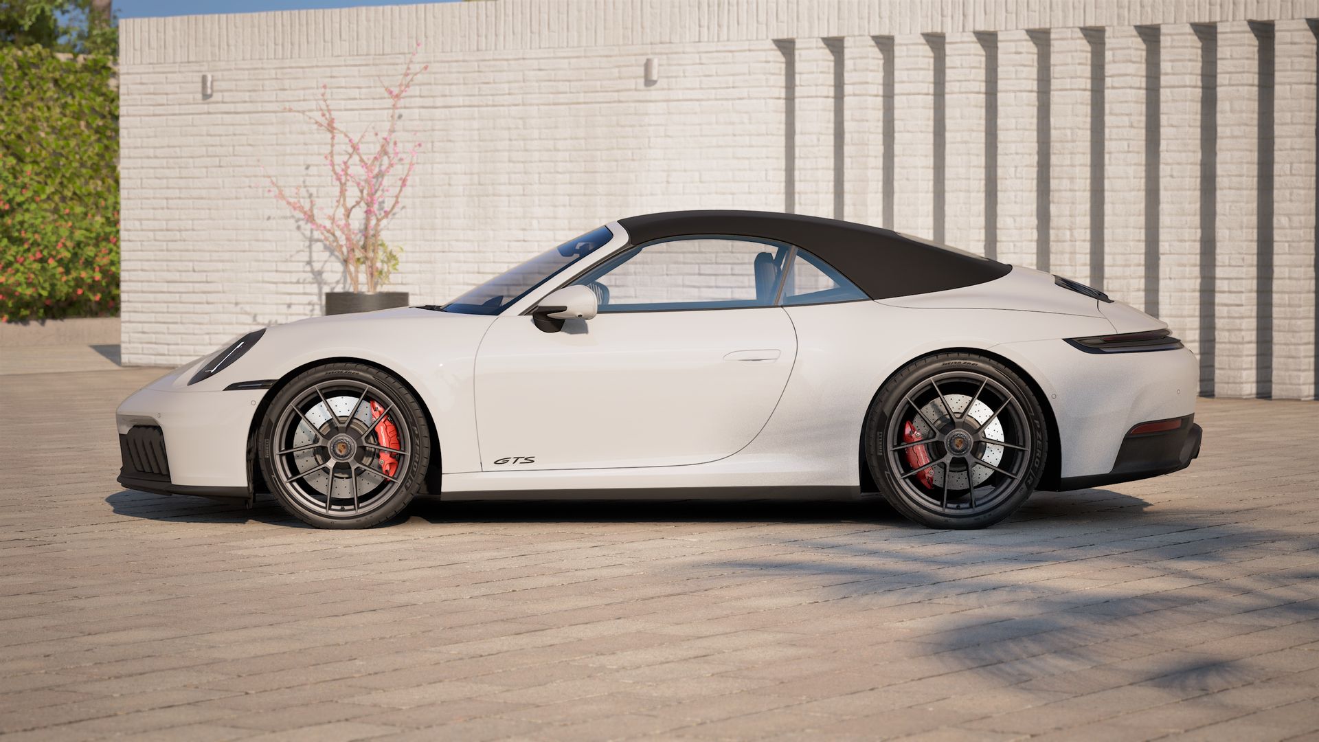 911 Carrera 4 GTS Cabriolet 外观图，显示汽车左侧