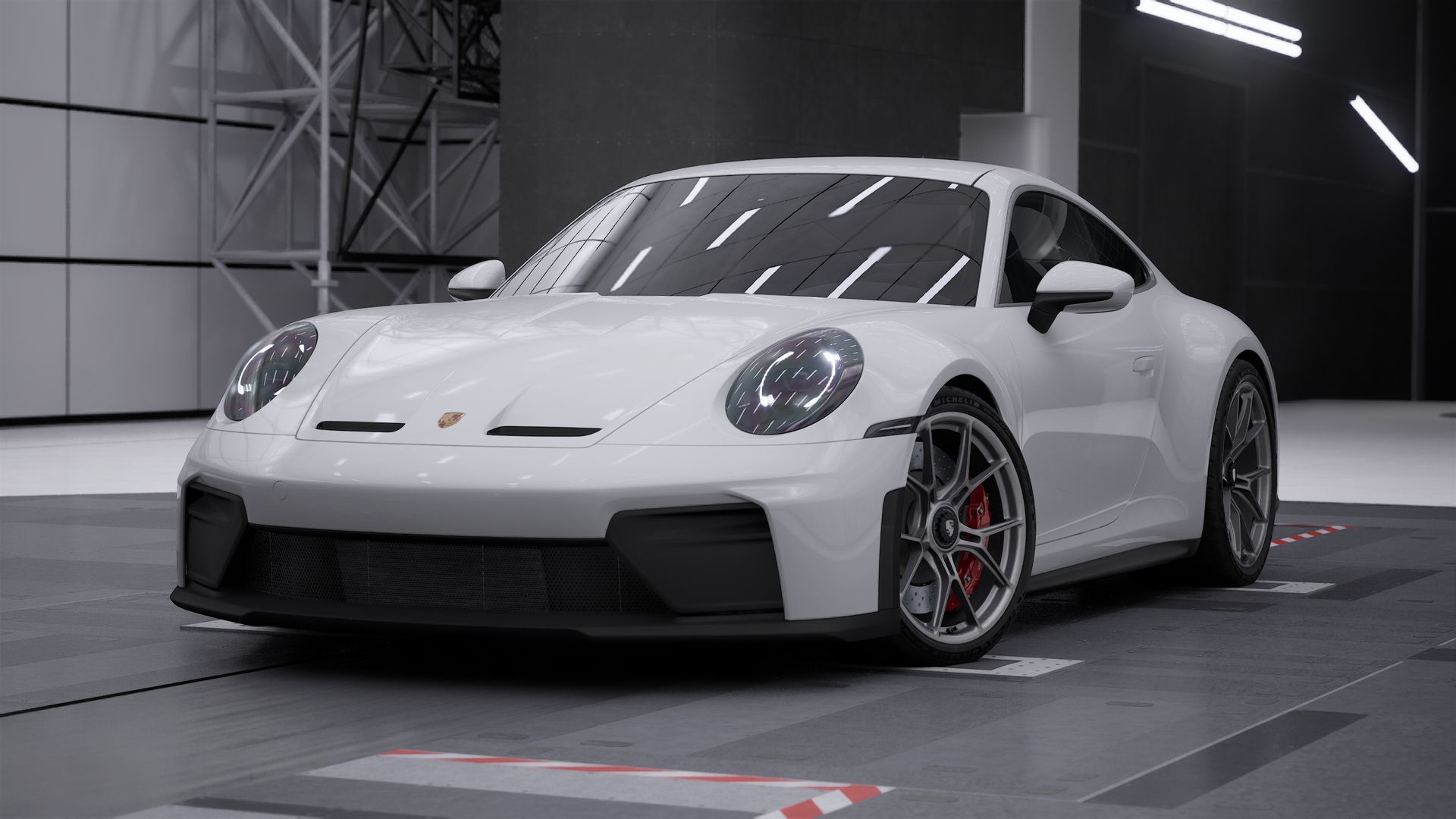 911 GT3 旅行版 外观图，显示汽车的前部和左侧