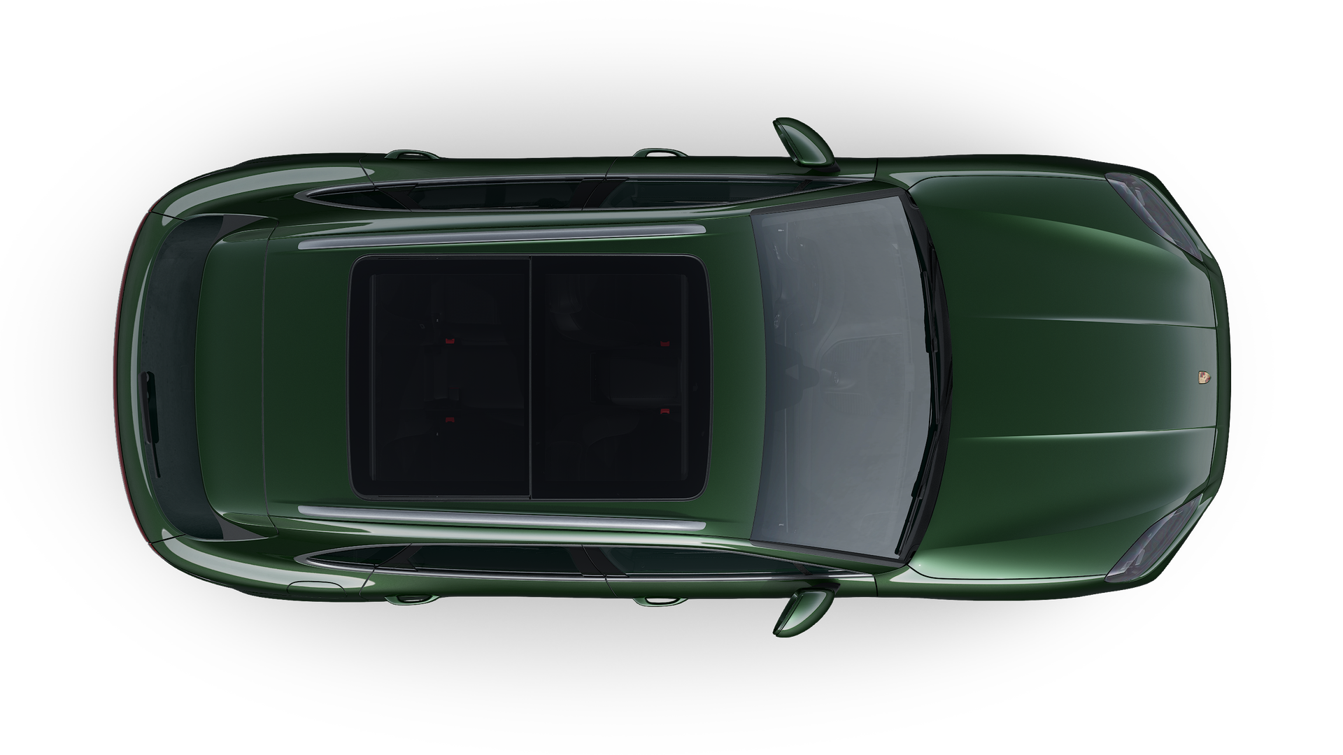 Exterior view of Cayenne Active from above the car facing upwards