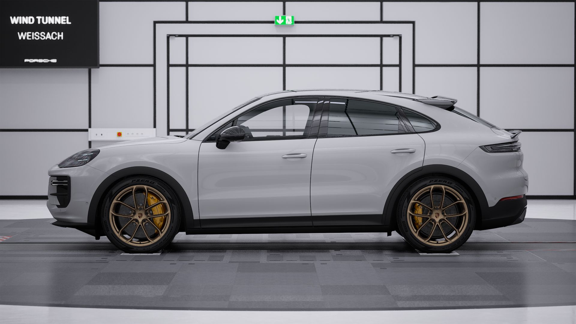 Cayenne Turbo GT 外观图，显示汽车左侧