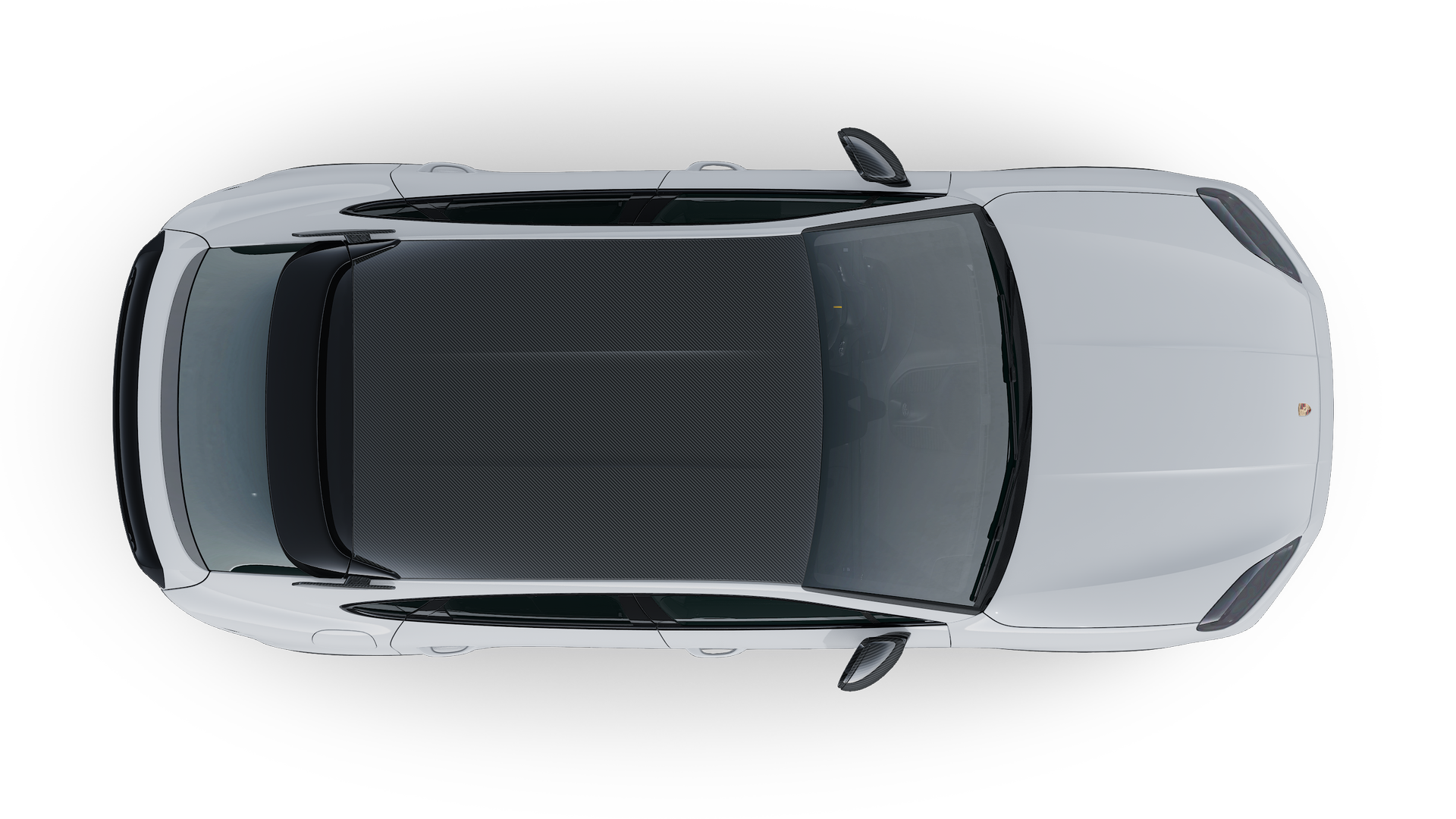 Exterior view of Cayenne Turbo GT from above the car facing upwards