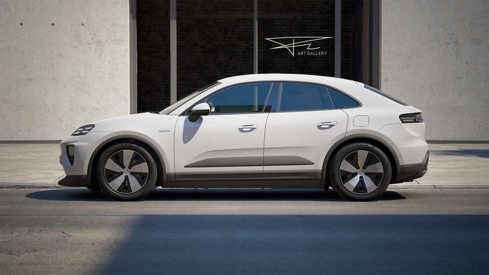 Macan 长续航版 外观图，显示汽车左侧