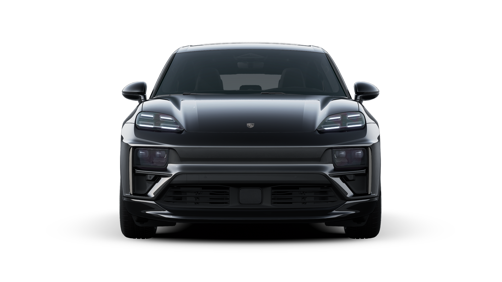 Macan Turbo 外观图，显示汽车前部