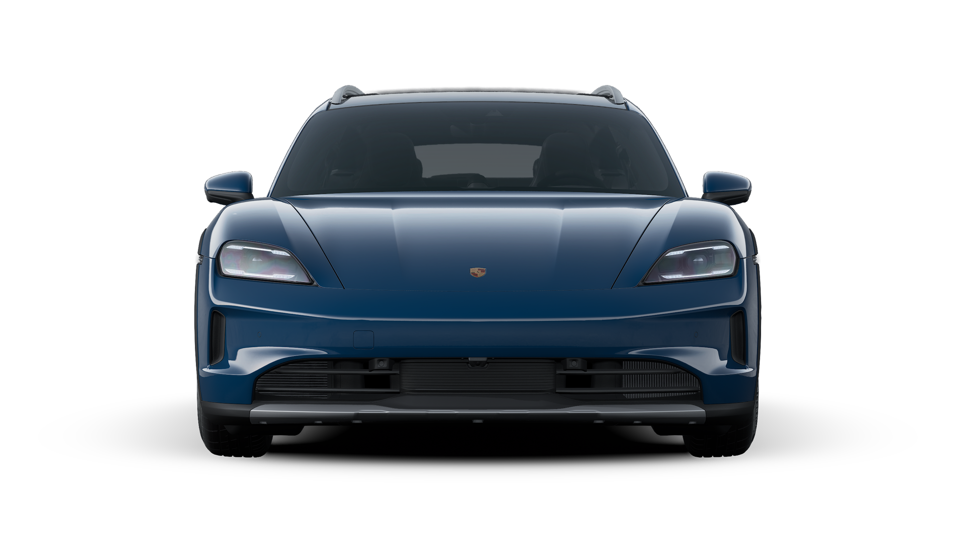 Taycan 4S Cross Turismo 外观图，显示汽车前部