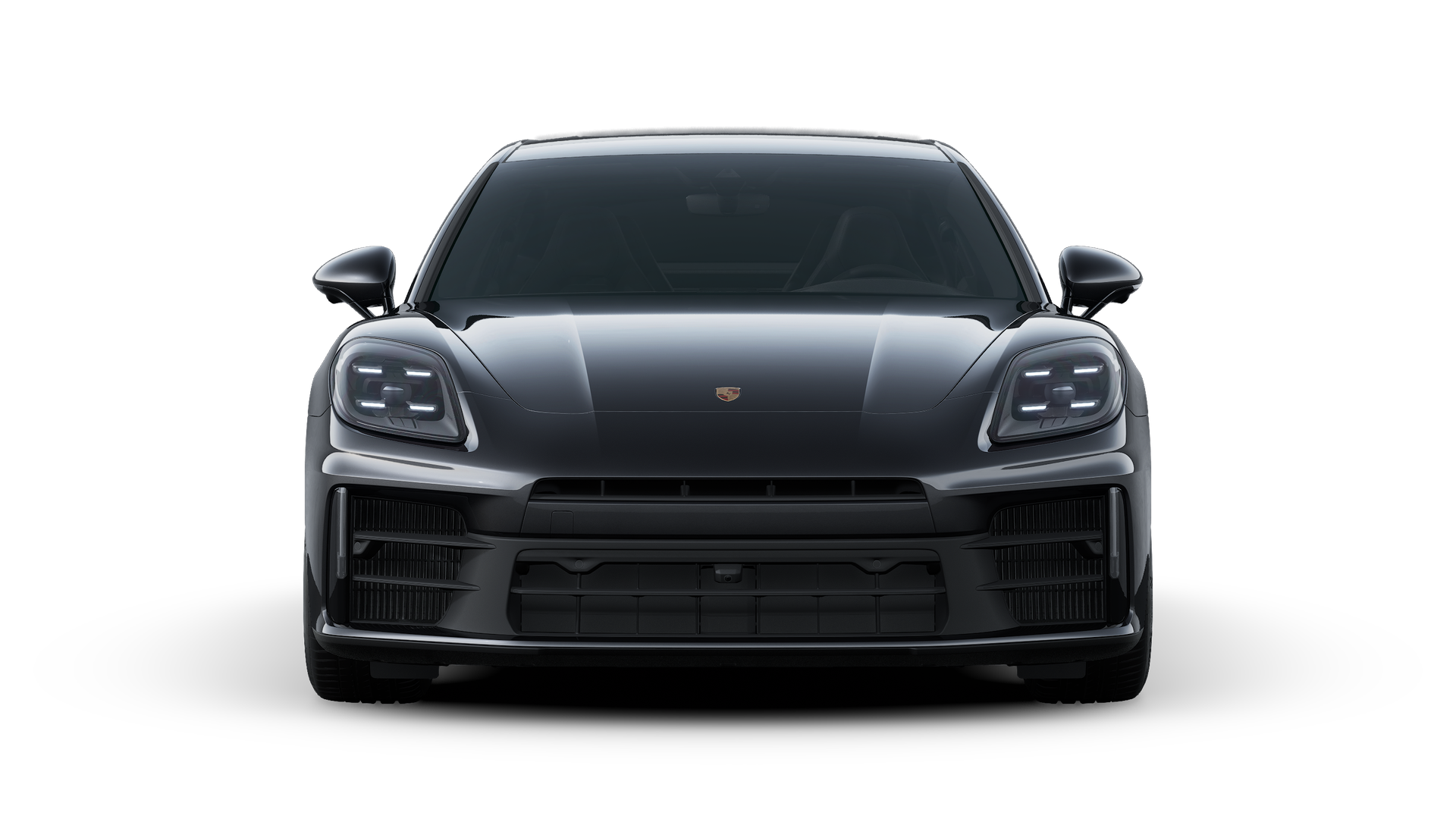 Exterior view of Panamera showing the front of the car