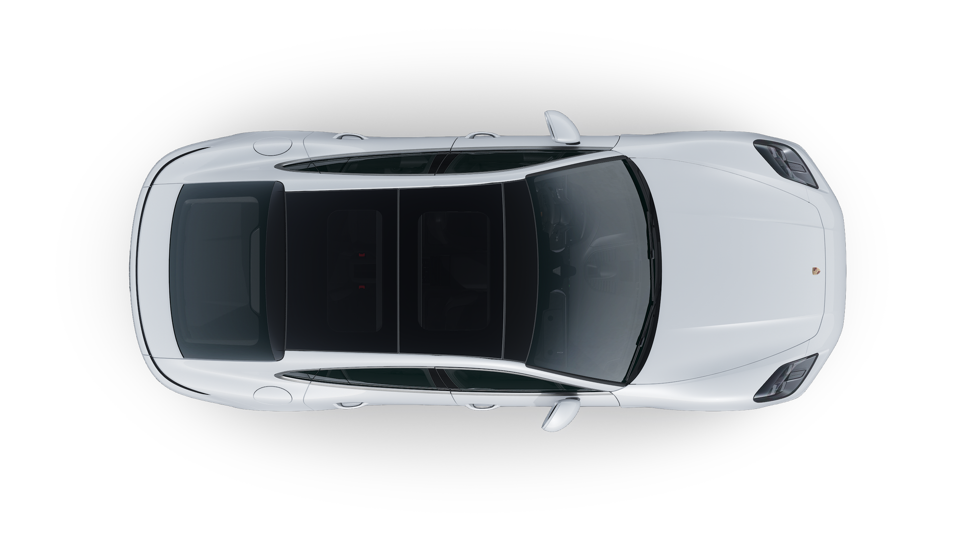Exterior view of Panamera 4 E-Hybrid from above the car facing upwards