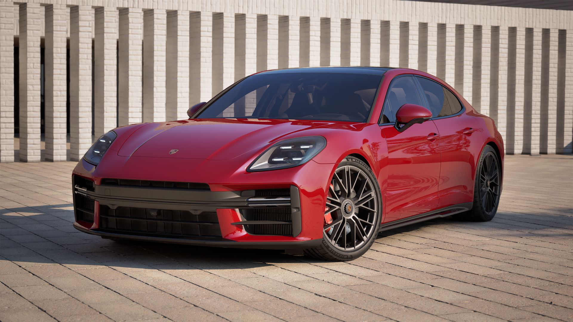 Panamera GTS 外观图，显示汽车的前部和左侧