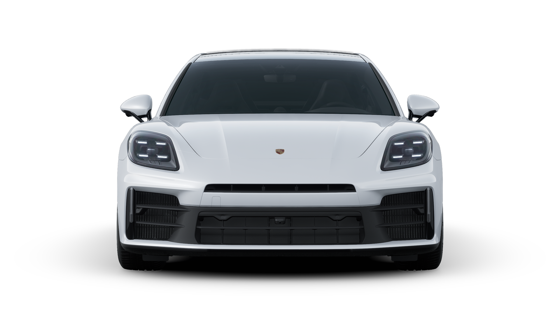 Panamera 4 E-Hybrid 行政加长版 外观图，显示汽车前部