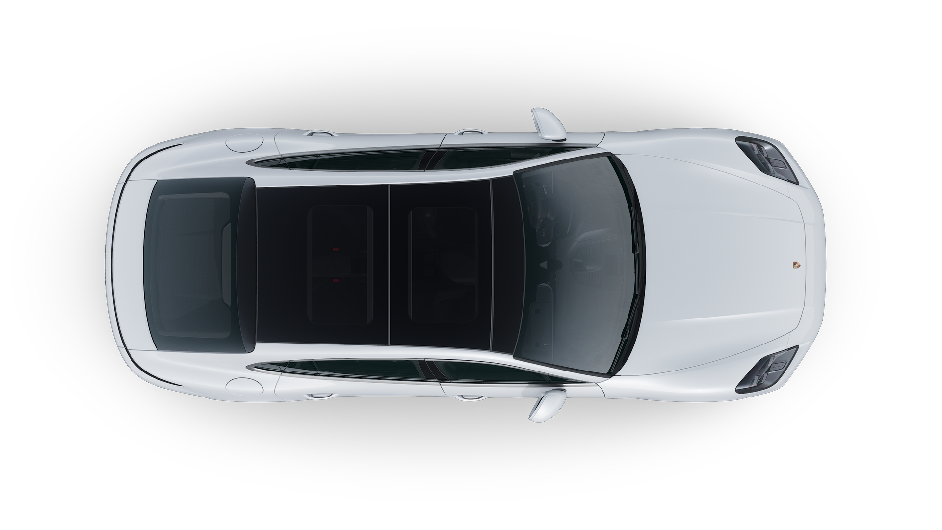 Exterior view of Panamera 4 E-Hybrid Executive from above the car facing upwards