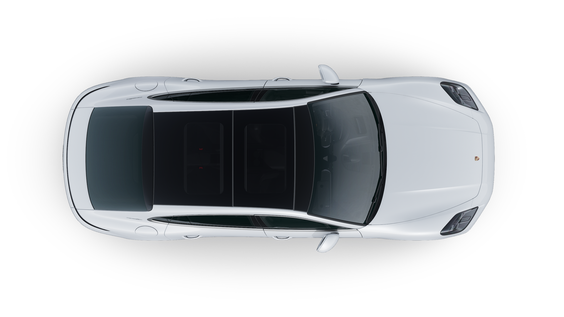 Exterior view of Panamera 4S E-Hybrid Executive from above the car facing upwards