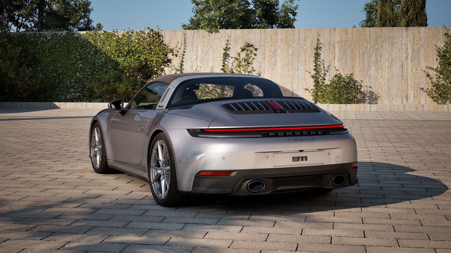 911 Targa 4S vista posterior