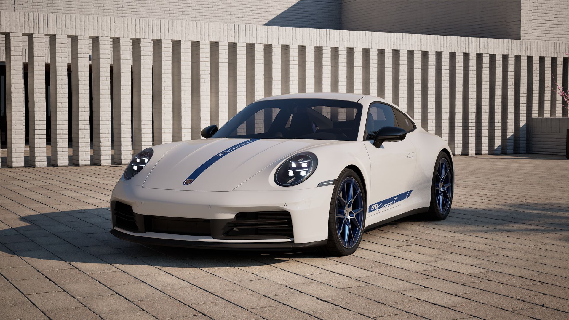 911 Carrera T vista frontal