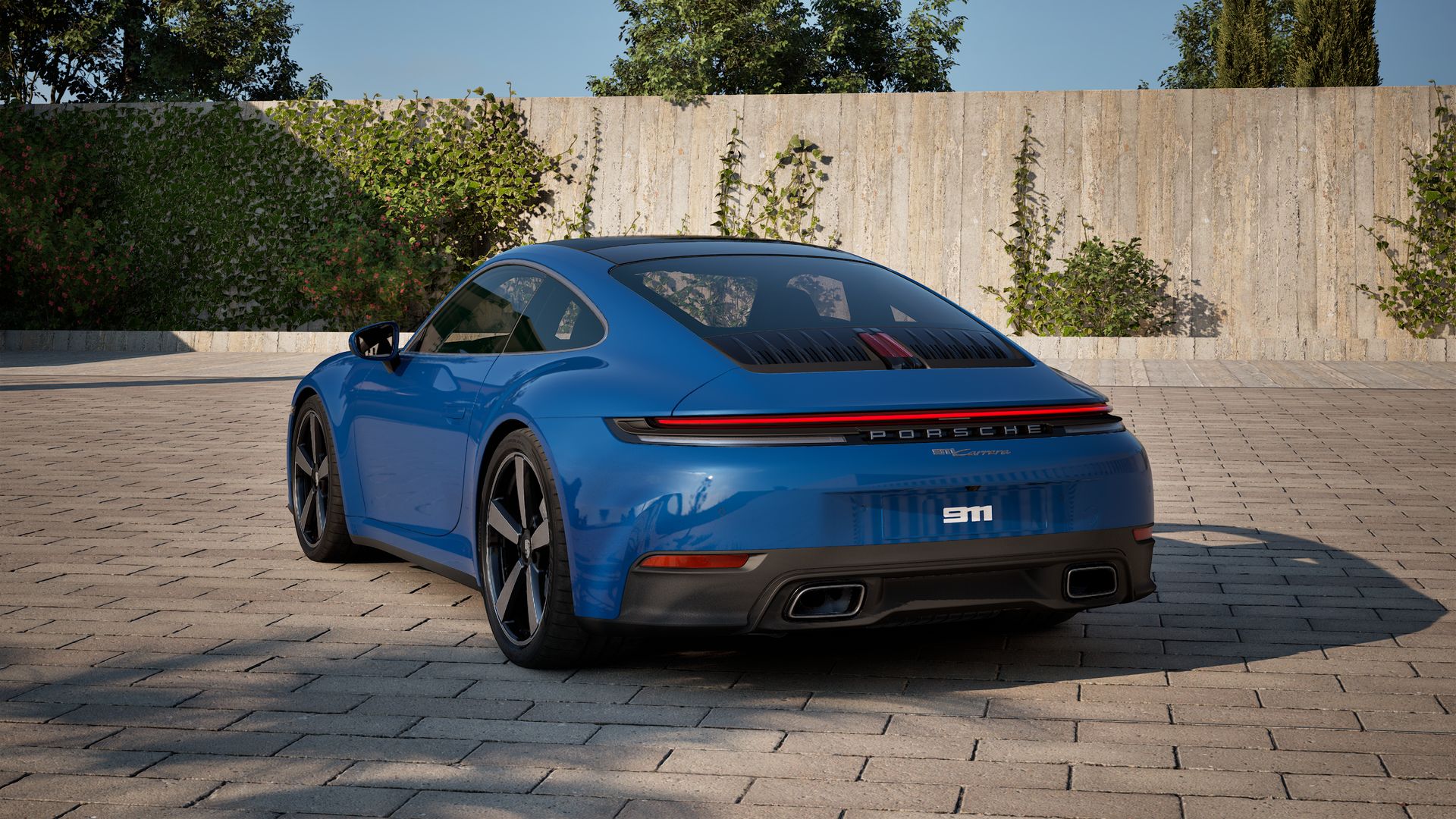 911 Carrera vista posterior