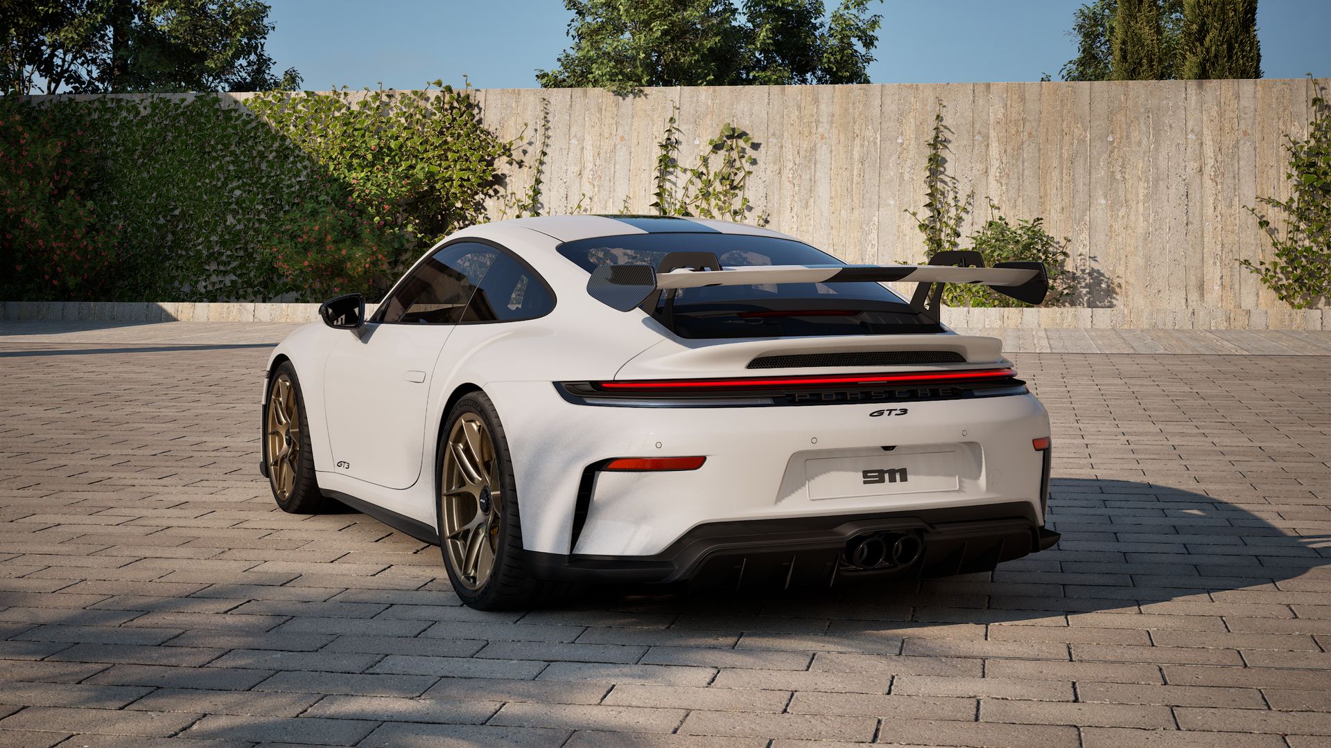 911 GT3 vista posterior