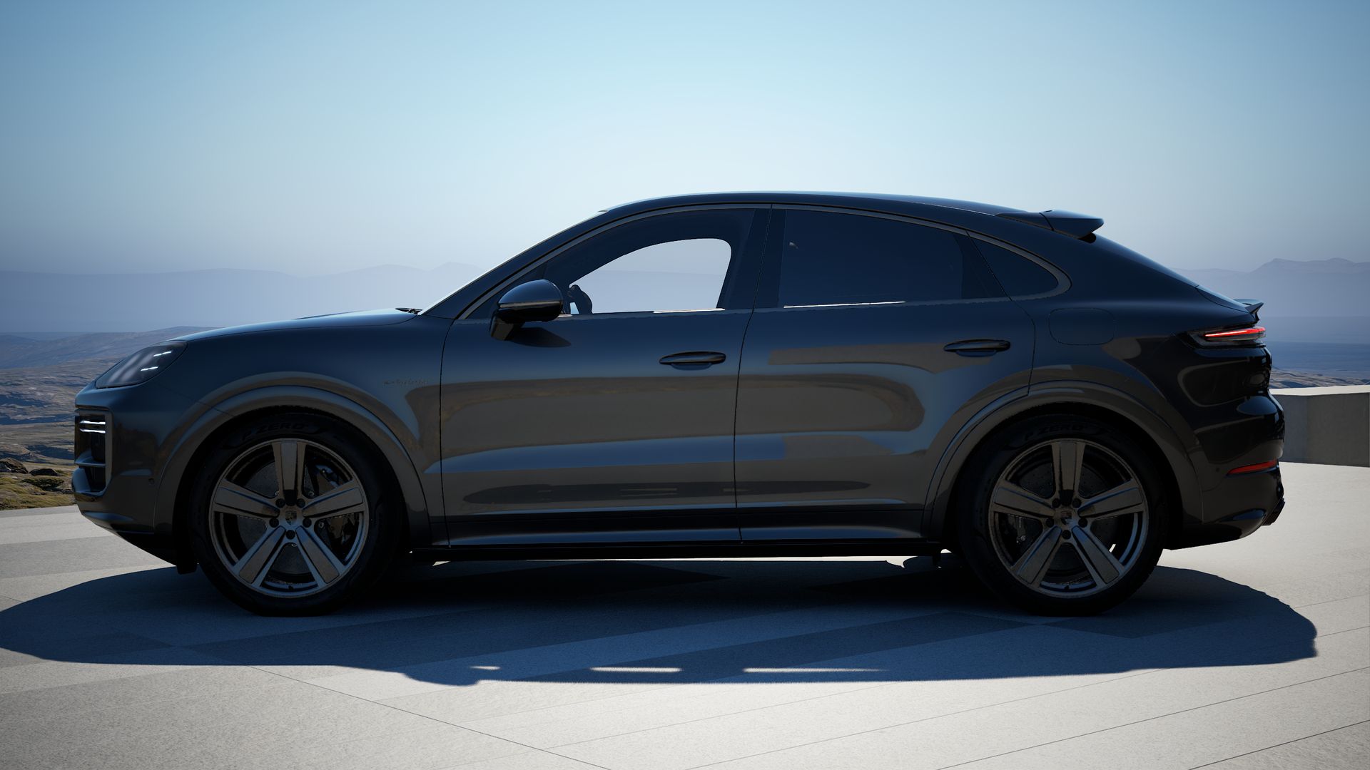 Cayenne Turbo E-Hybrid Coupé vista lateral