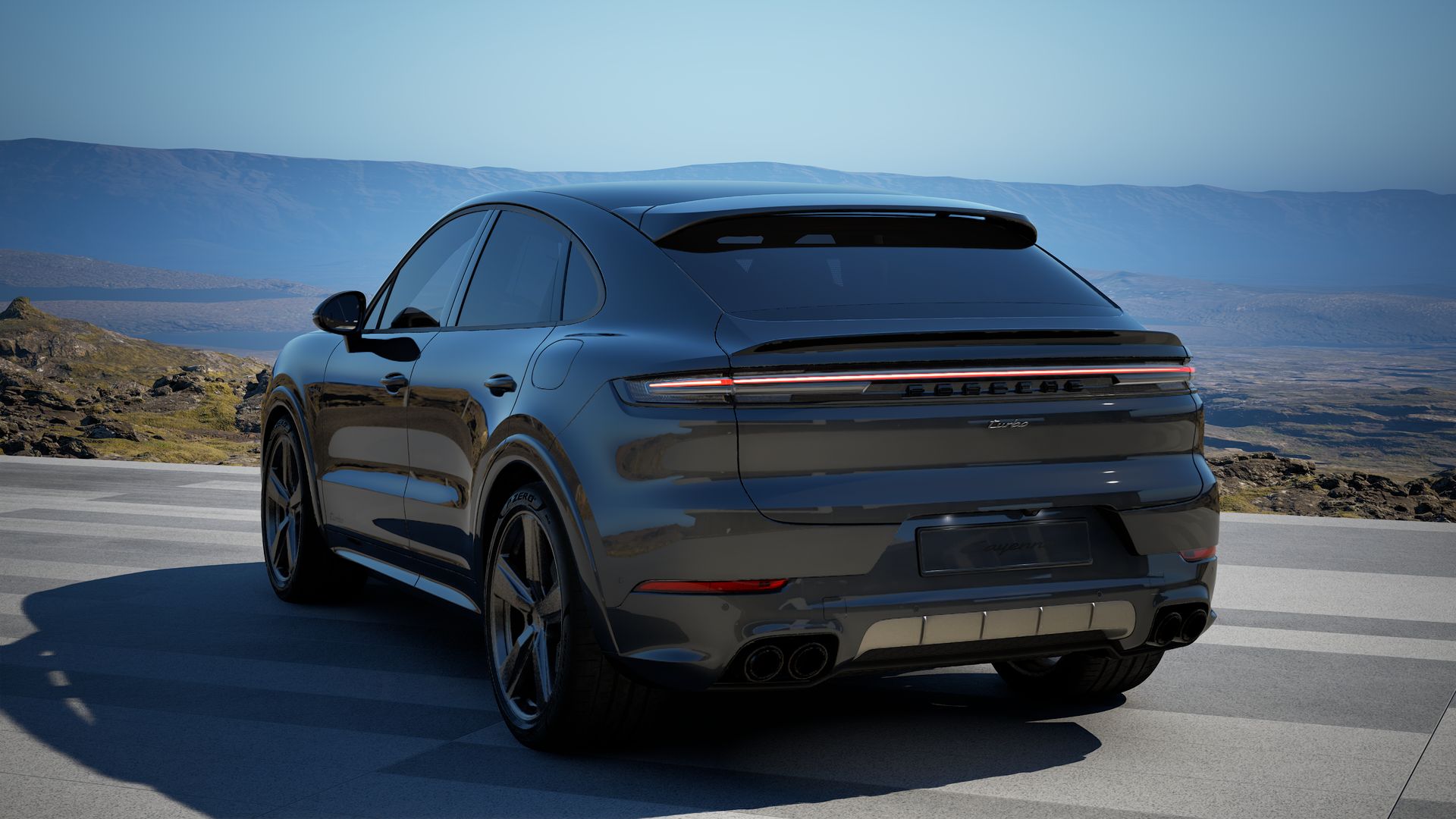 Cayenne Turbo E-Hybrid Coupé vista posterior