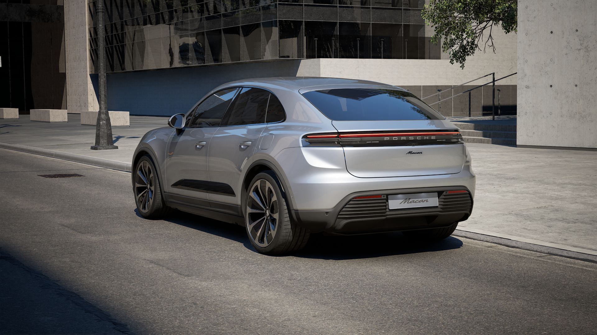 Macan Electric vista posterior