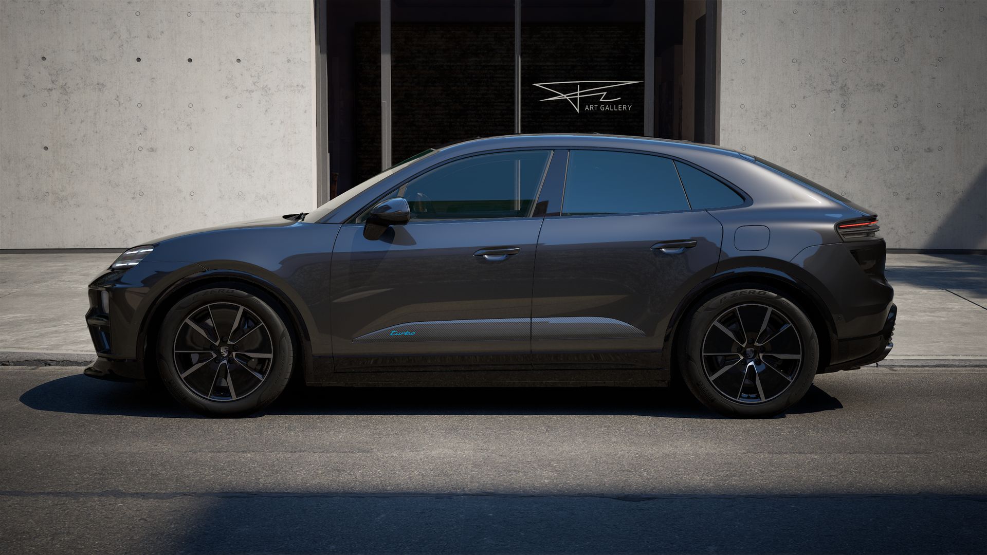 Macan Turbo Electric vista lateral