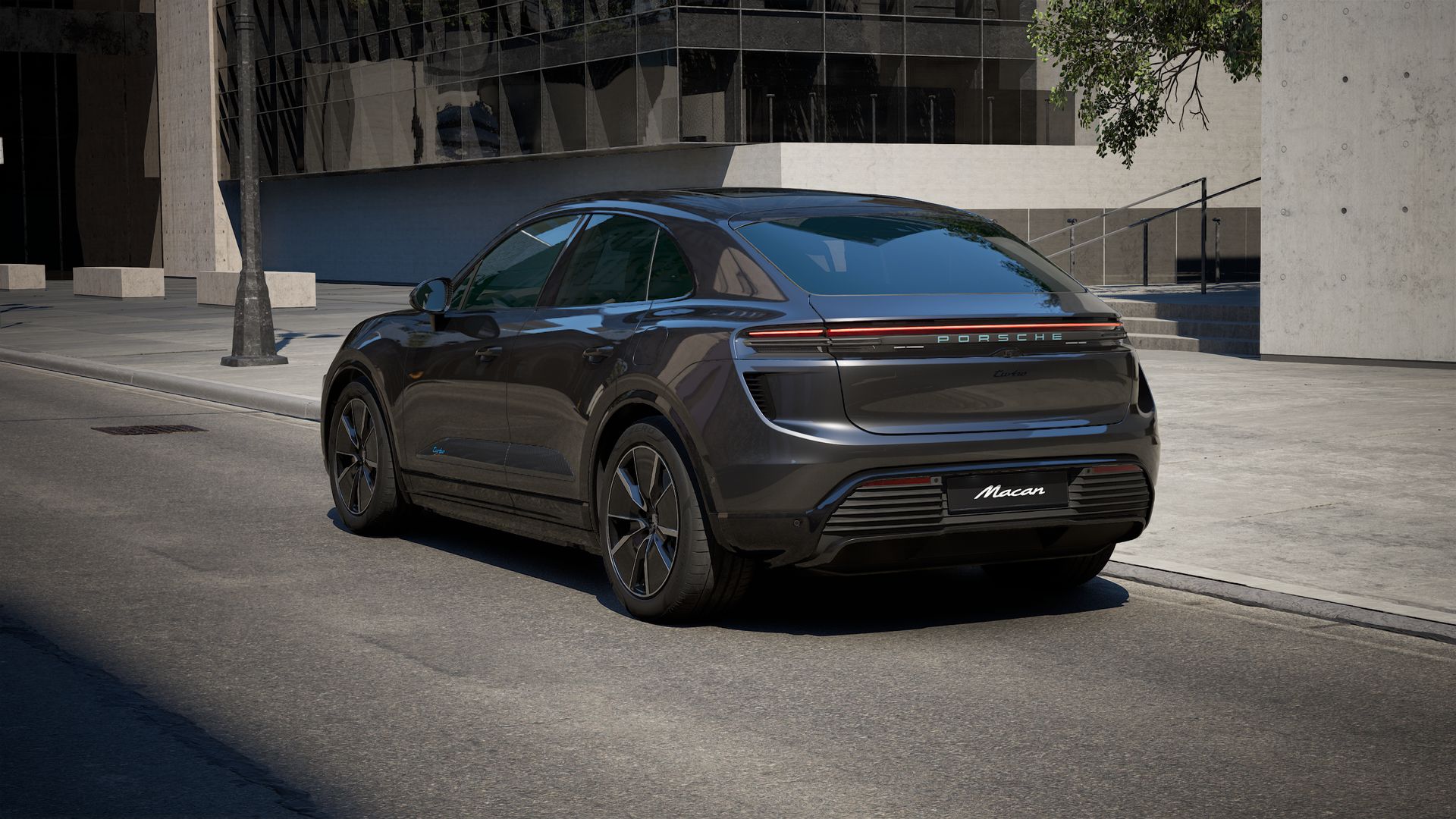 Macan Turbo Electric vista posterior