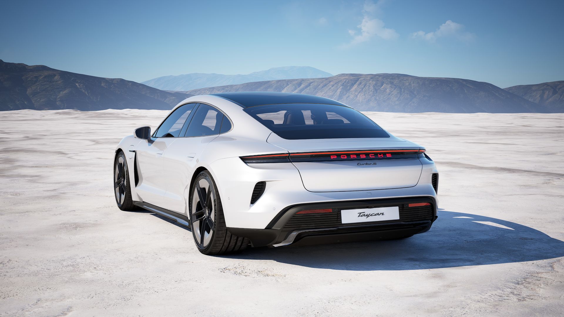 Taycan Turbo S vista posterior
