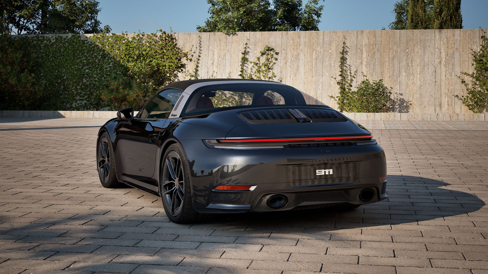 911 Targa 4S vista posterior