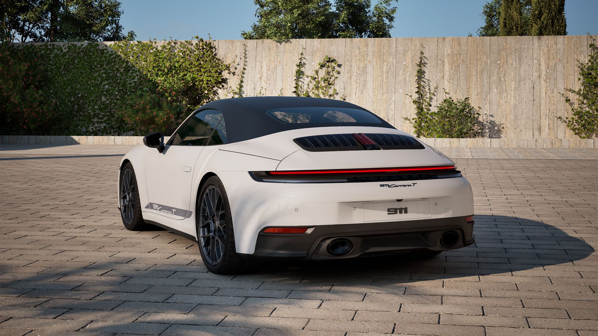 911 Carrera T Cabriolet back view